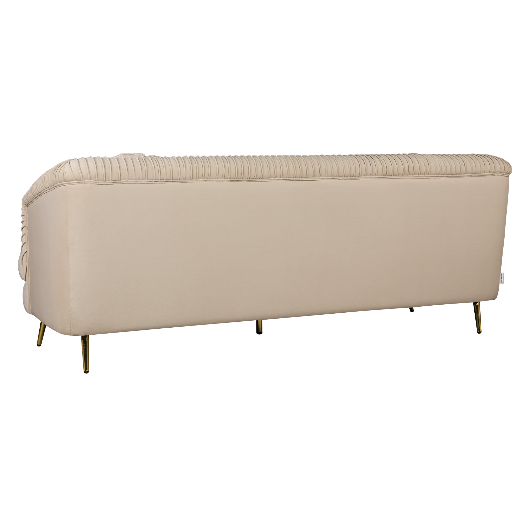 Icon Velvet 3 Seater Sofa Beige