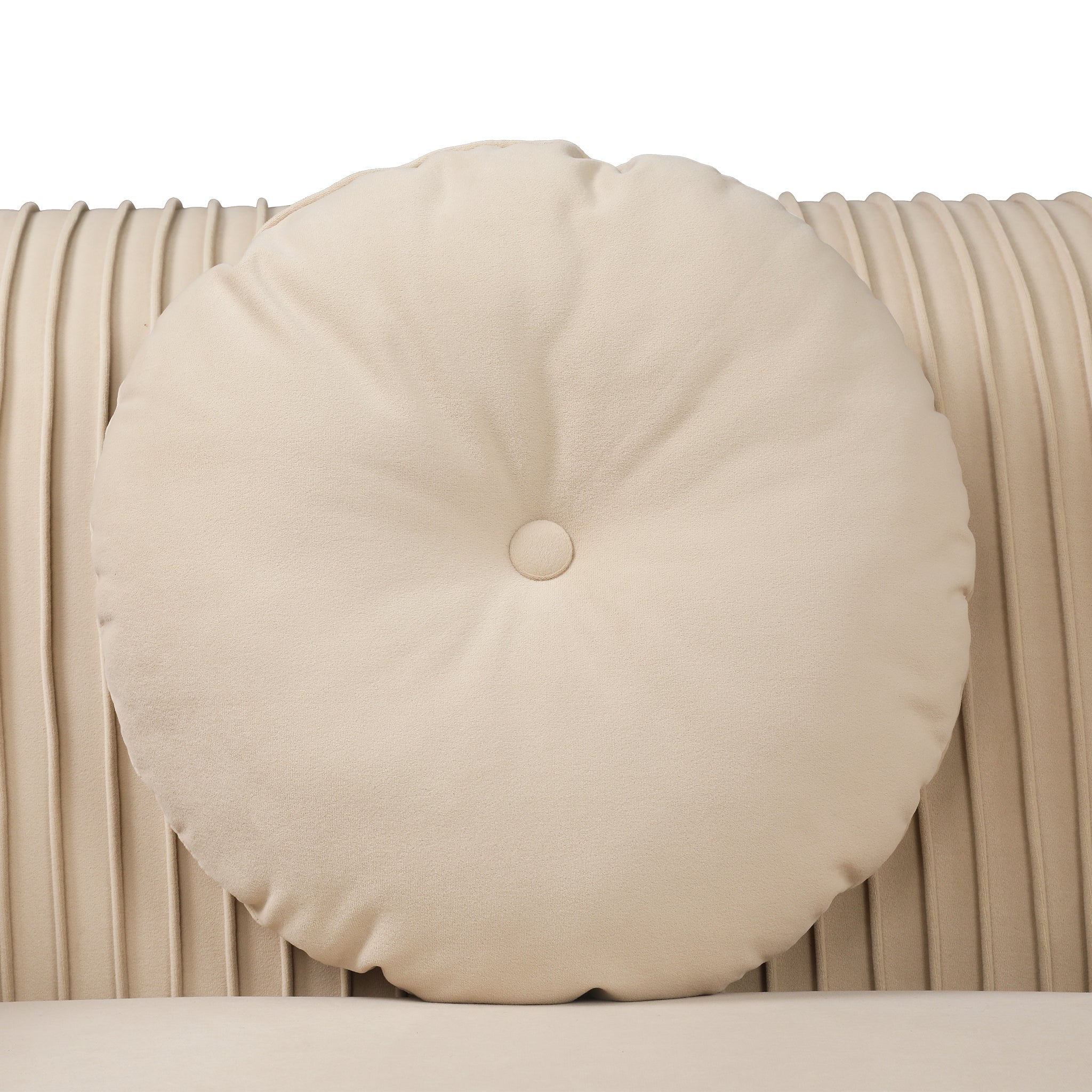 Icon Velvet 2 Seater Sofa Beige