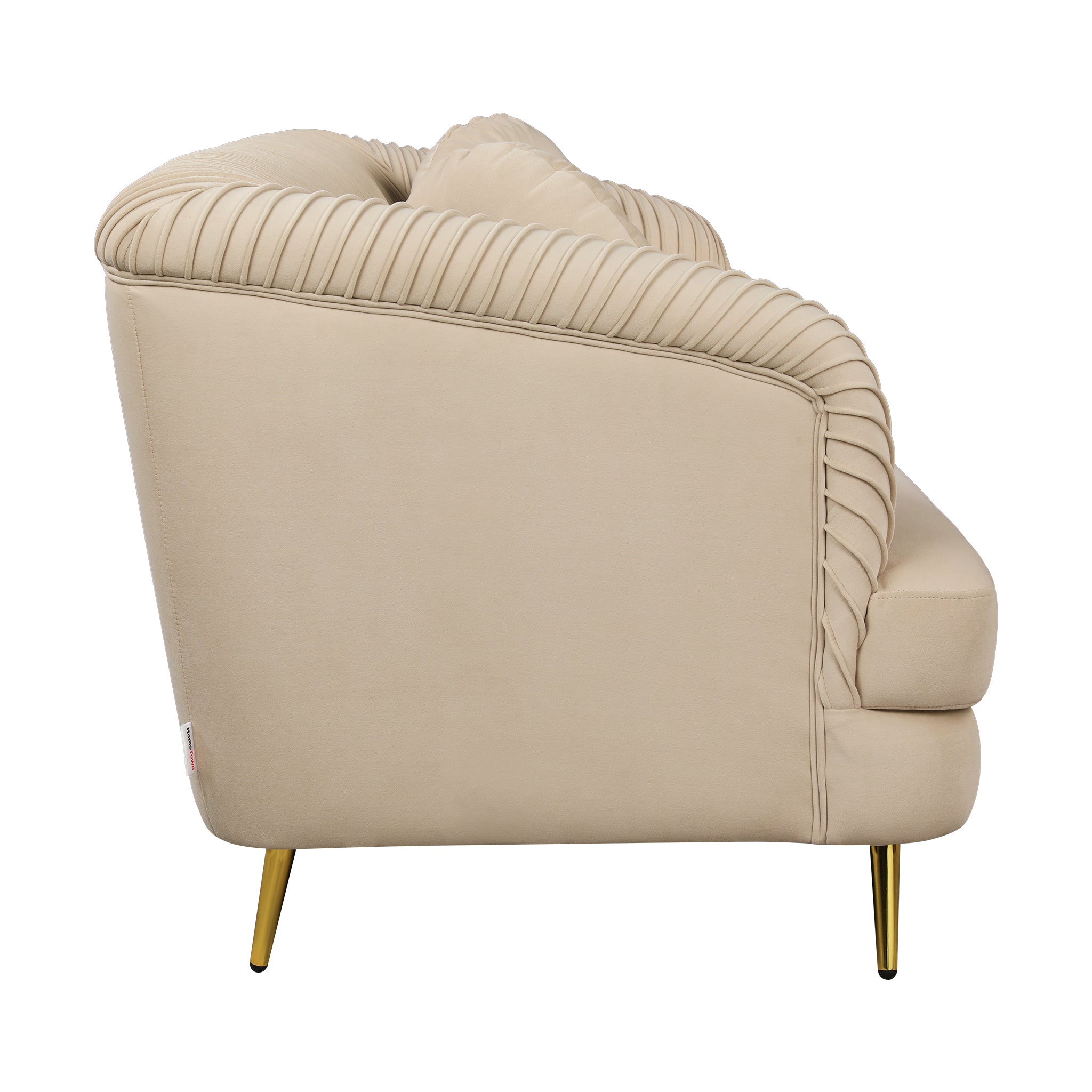 Icon Velvet 2 Seater Sofa Beige