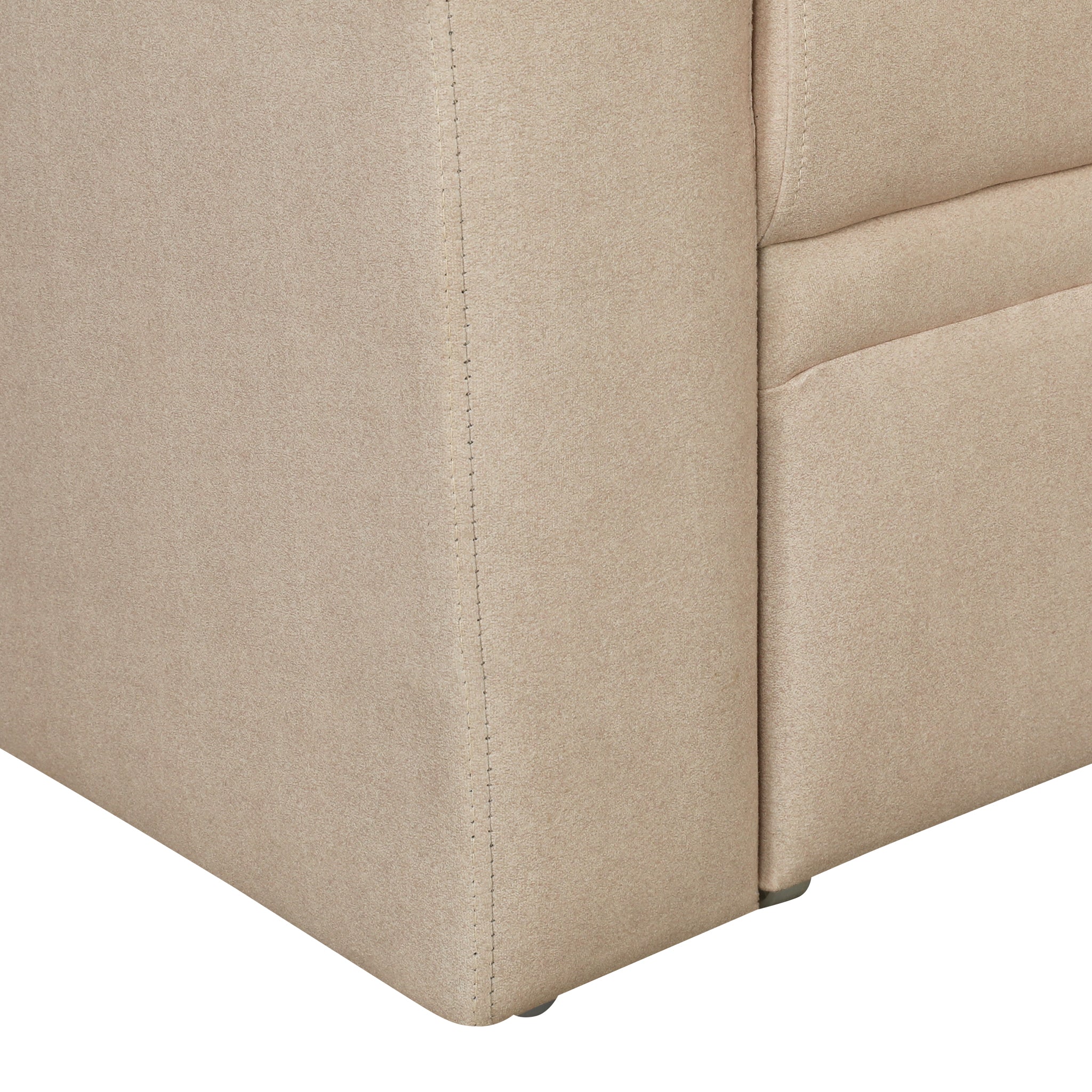 Elba Fabric Sofa Bed Beige Lh