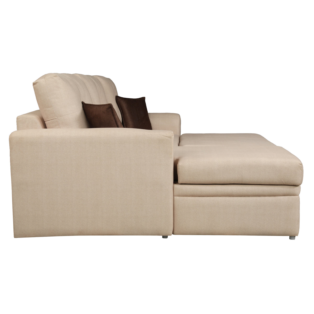 Elba Fabric Sofa Bed Beige Rh