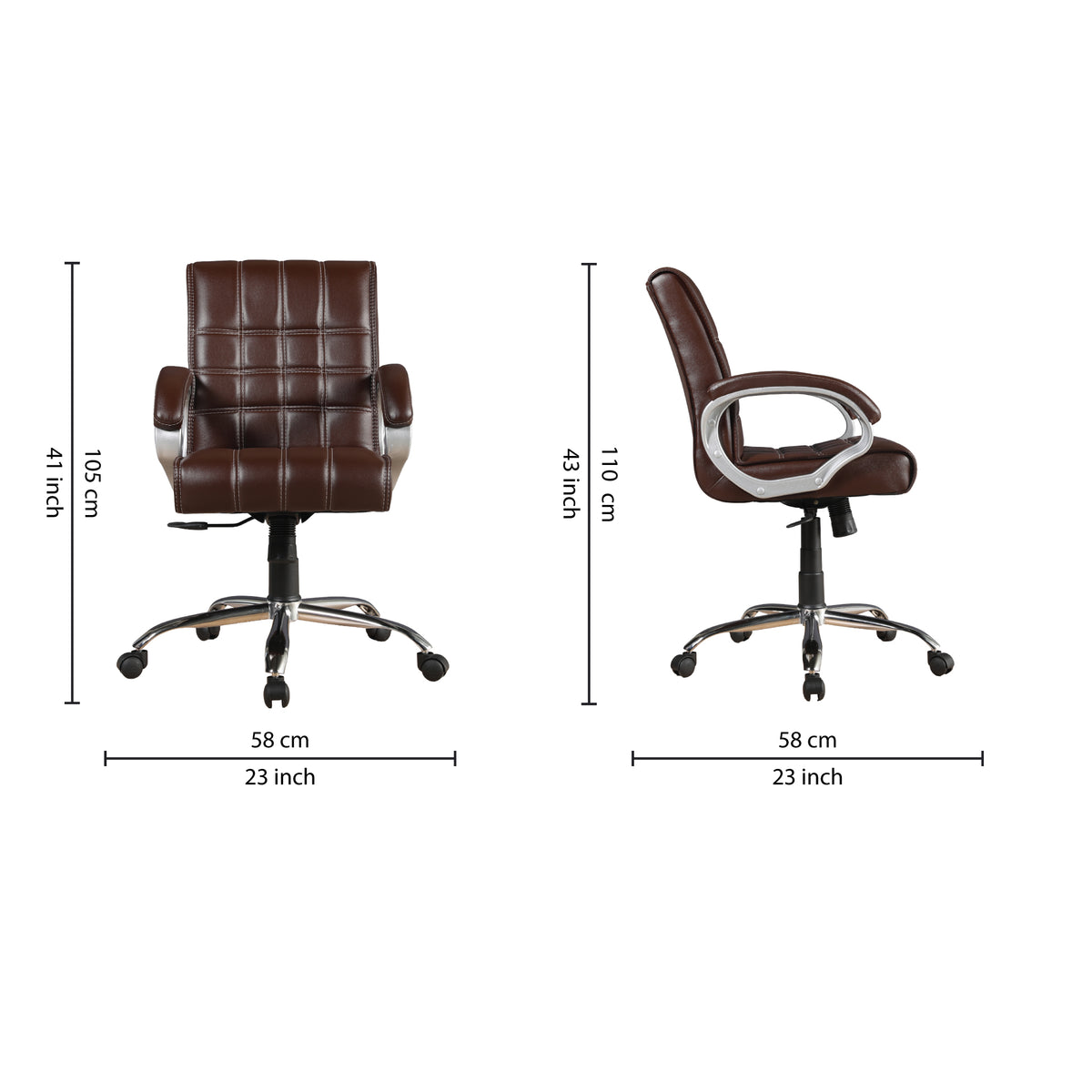 Workease Office Chair Check Brown