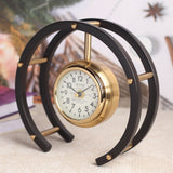 De Massion Luna Serenade Table Clock in Gold & Black