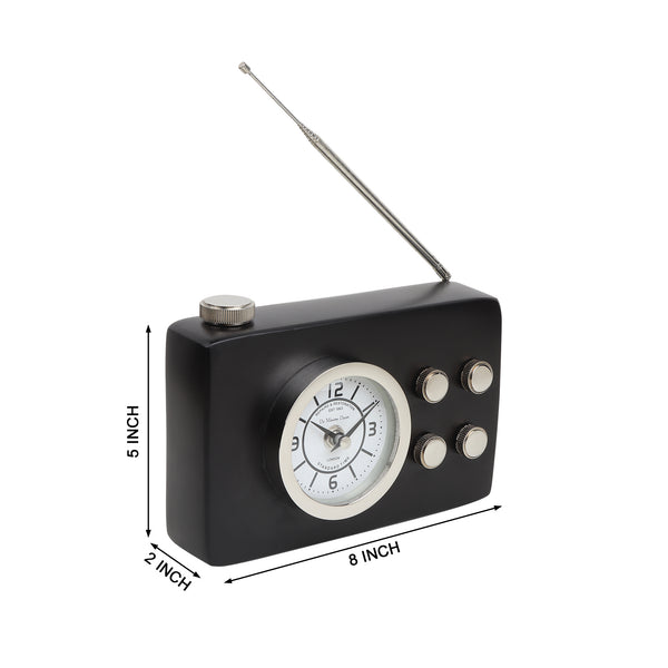 De Massion Broadcaster Table Clock in Black dimensions