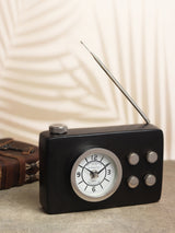 De Massion Broadcaster Table Clock in Black