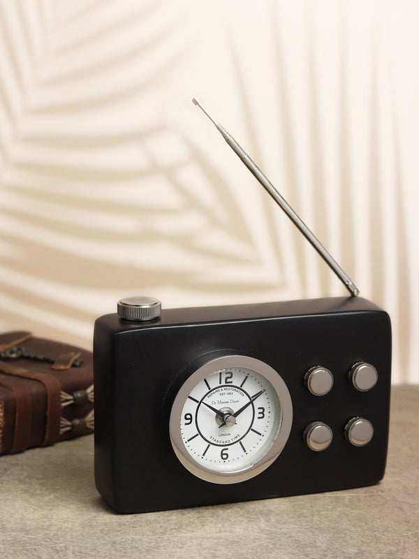 Broadcaster Table Clock In Black dimensions