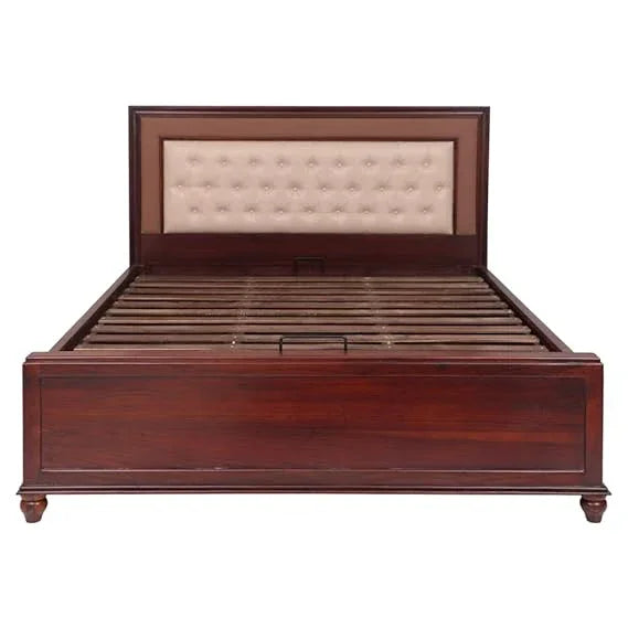 Monarch Solidwood King bed Hydraulic storage in Natural Walnut - HomeTown