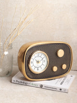 De Massion Radio Wave Table Clock in Gold Frame