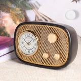 De Massion Radio Wave Table Clock in Black Frame