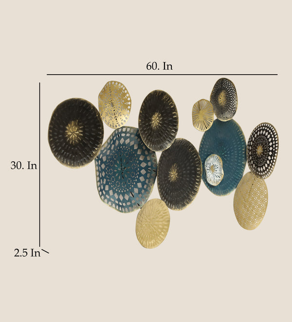 Vedas W Yuka Round Abstract Wall Decor dimensions