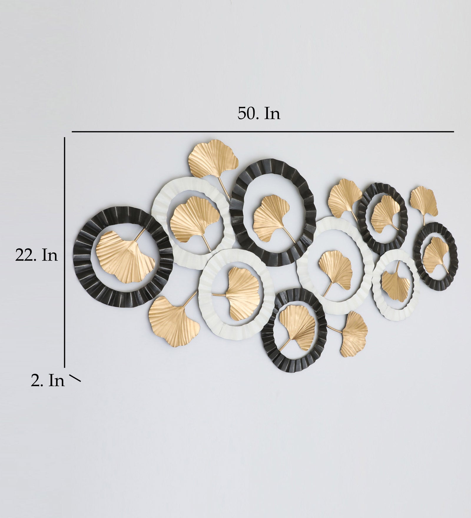 Vedas W-Round Ginko Abstract Wall Decor