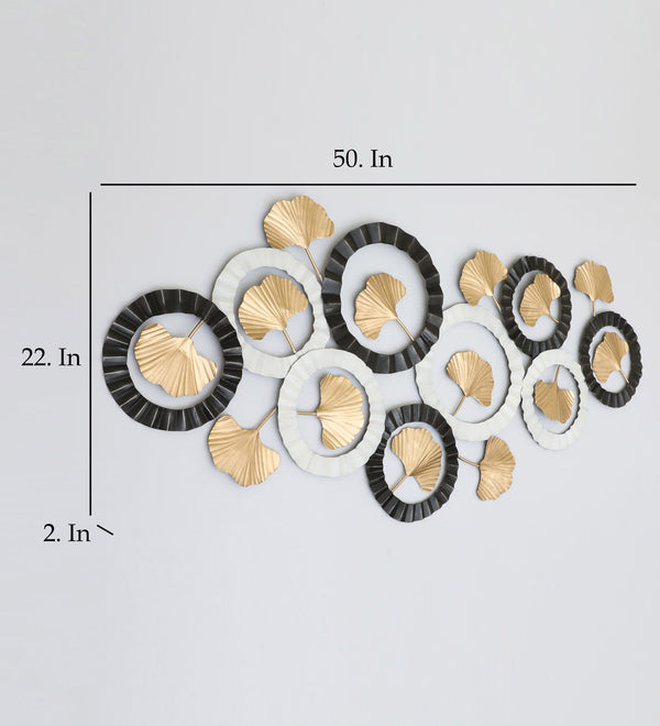 Vedas W Round Ginko Abstract Wall Decor dimensions