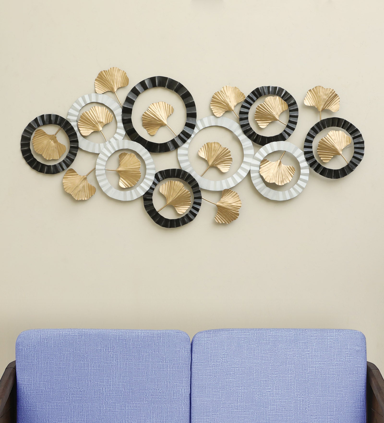 Vedas W-Round Ginko Abstract Wall Decor
