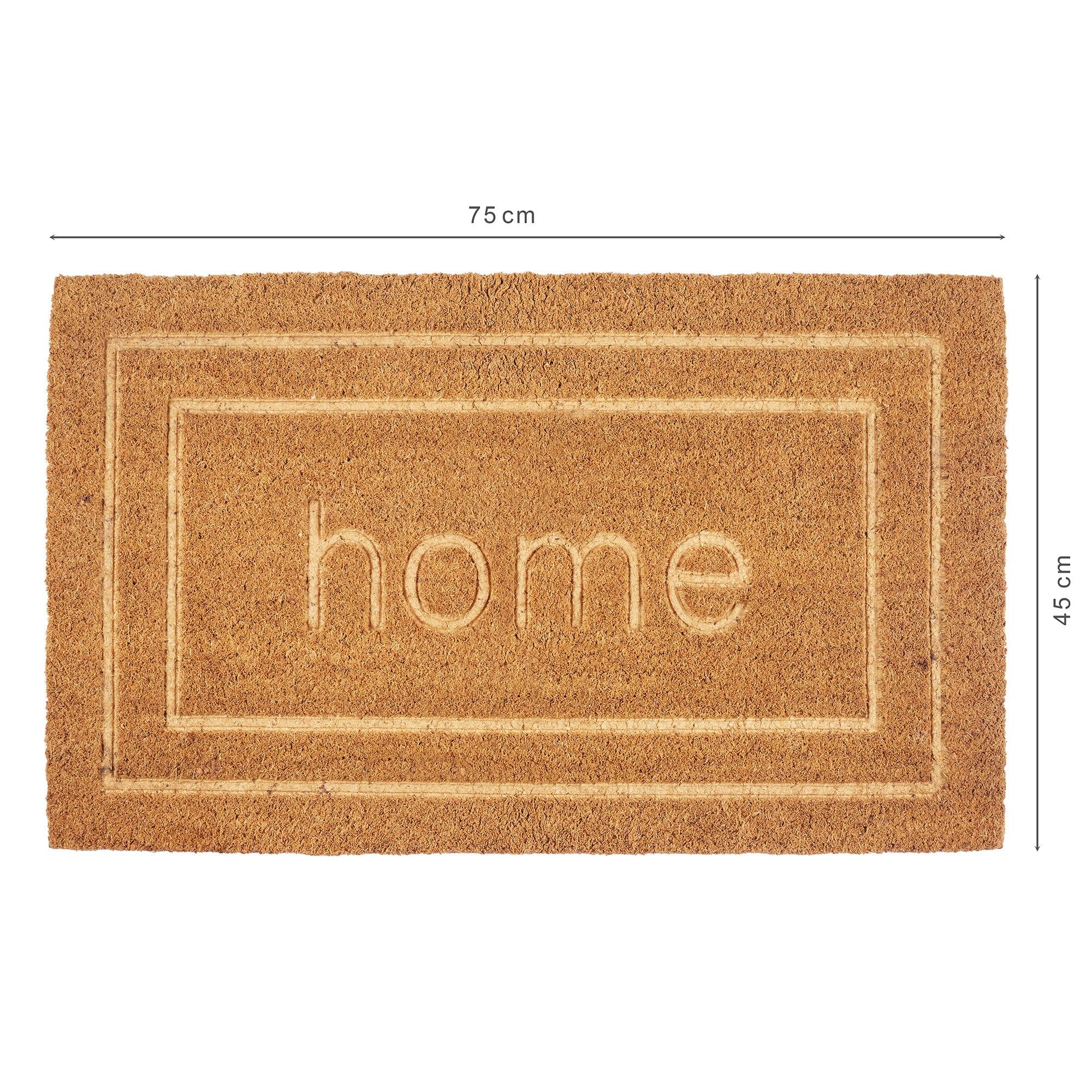Natura Home Embossed Coir Doormat 45x75 CM in Natural Colour - HomeTown
