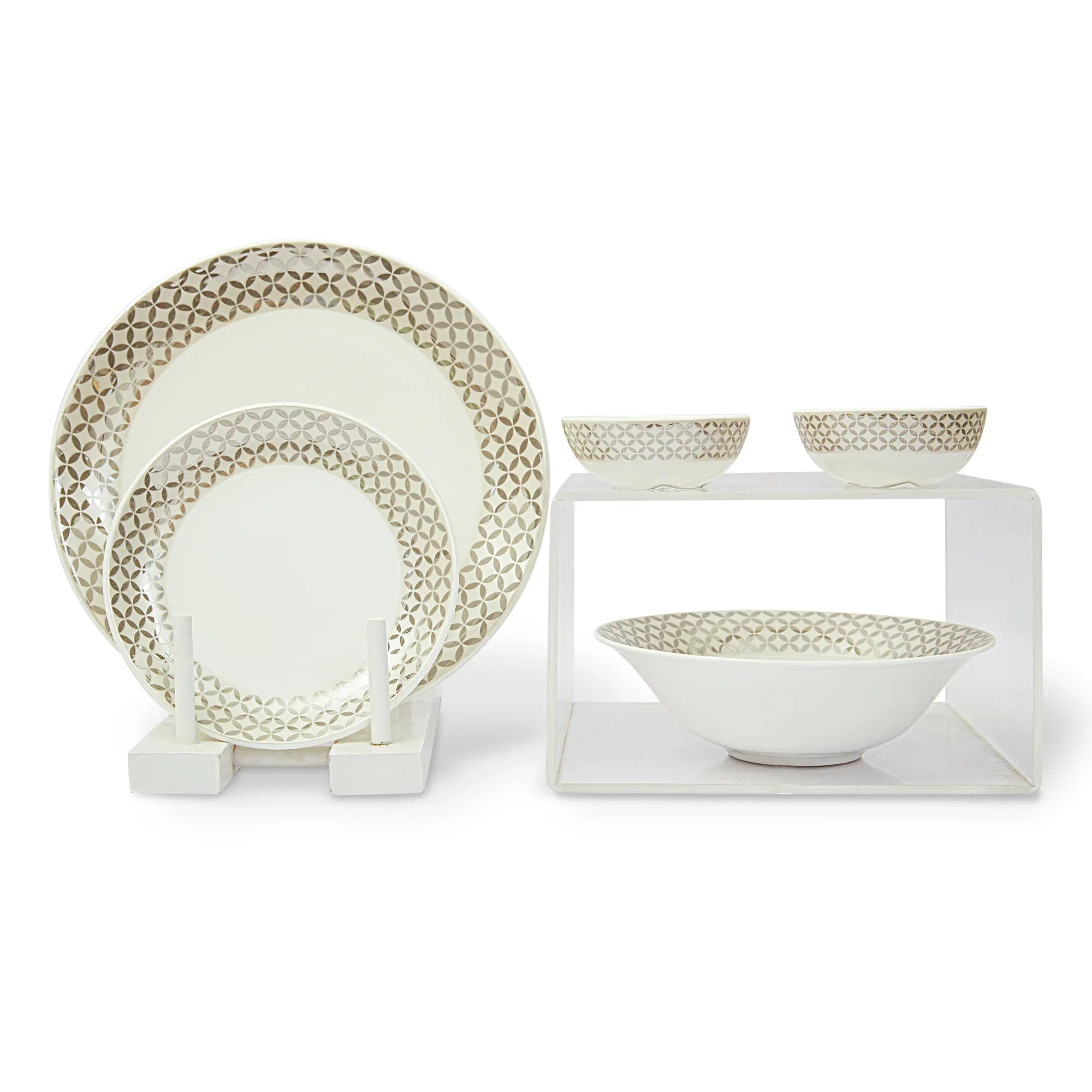 Nora Adela Bone China Serving Bowl 23 Cm in White Colour - HomeTown