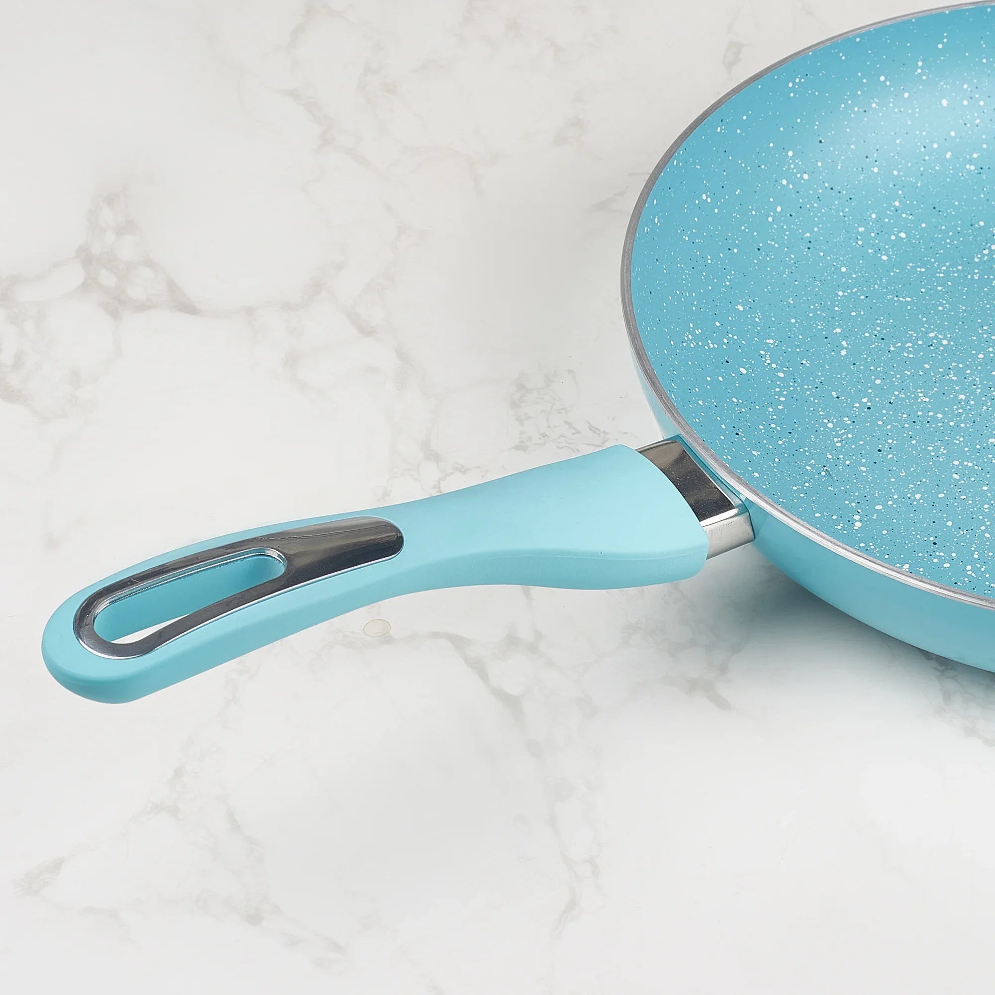 MasterCook+ 100% Virgin Aluminium Non-Stick Fry Pan 28cm in Teal Colour - HomeTown