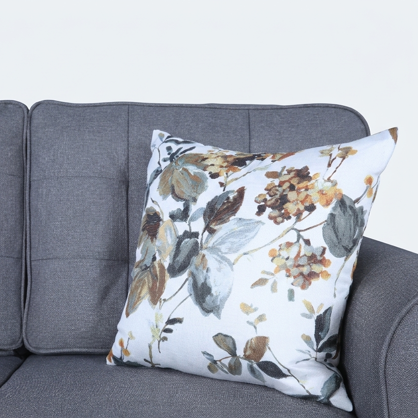 Paddington 3 Seater Sofa in Grey 100% Polyester Fabric