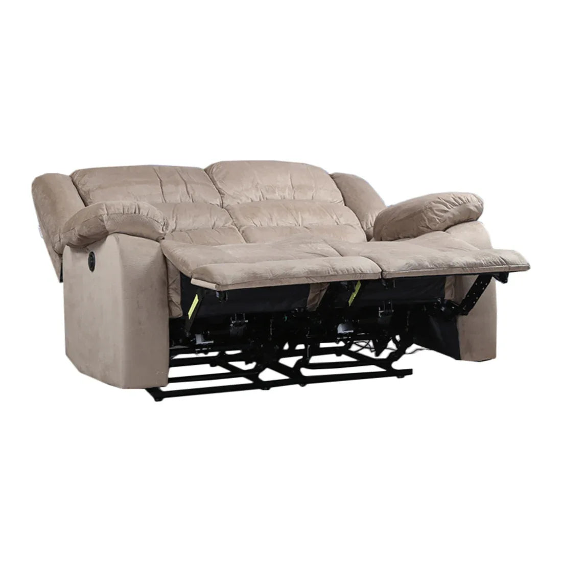 Bradford Fabric Recliner Sofa in Beige Colour