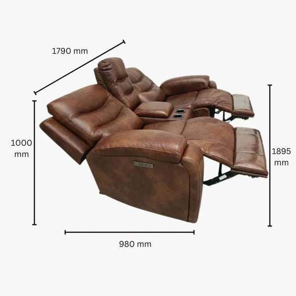 Zenora Double Electric Recliner Sofa | 2 Seater dimensions