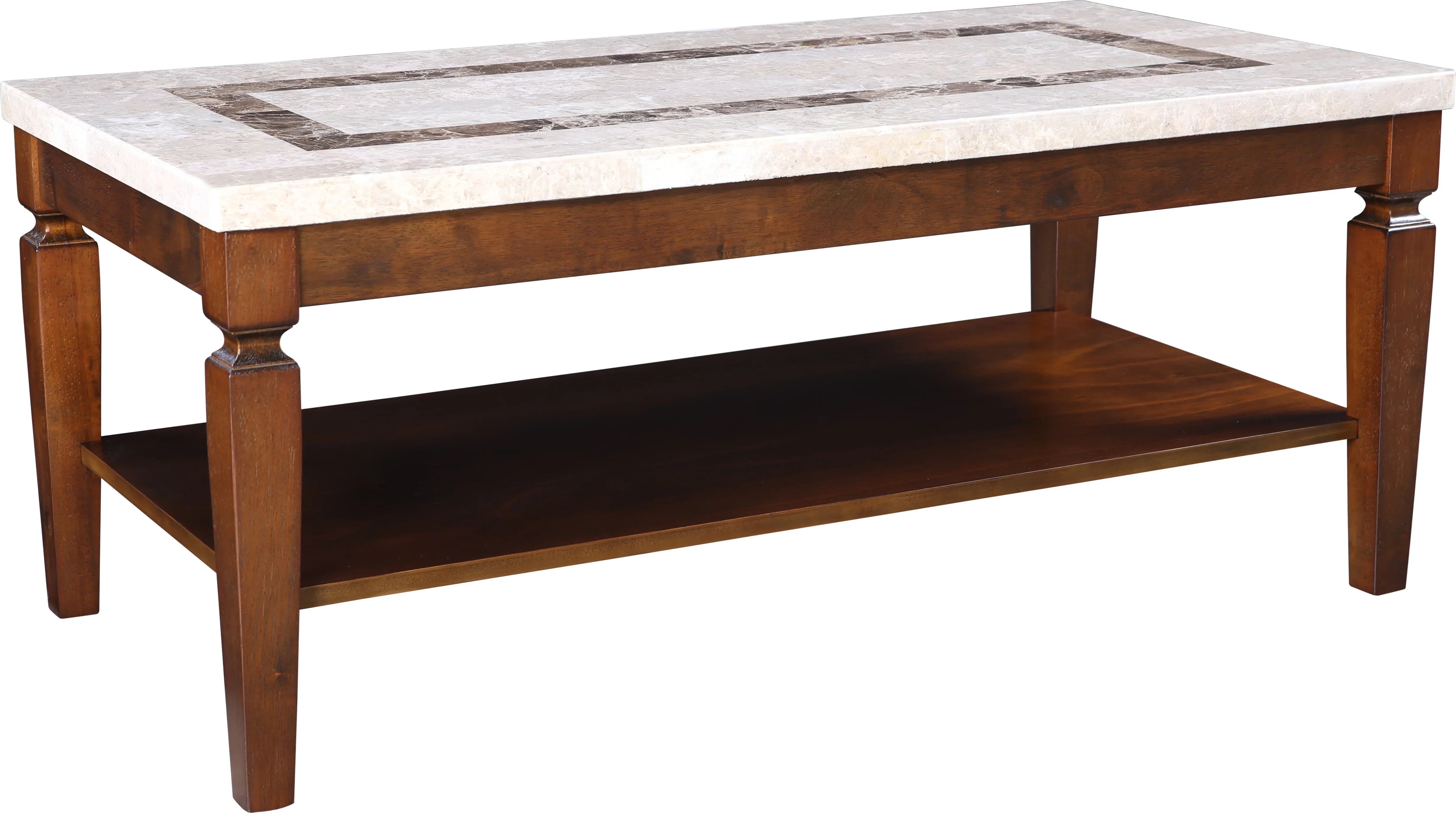 Bliss Marble Top Center Table in Beige Colour - HomeTown