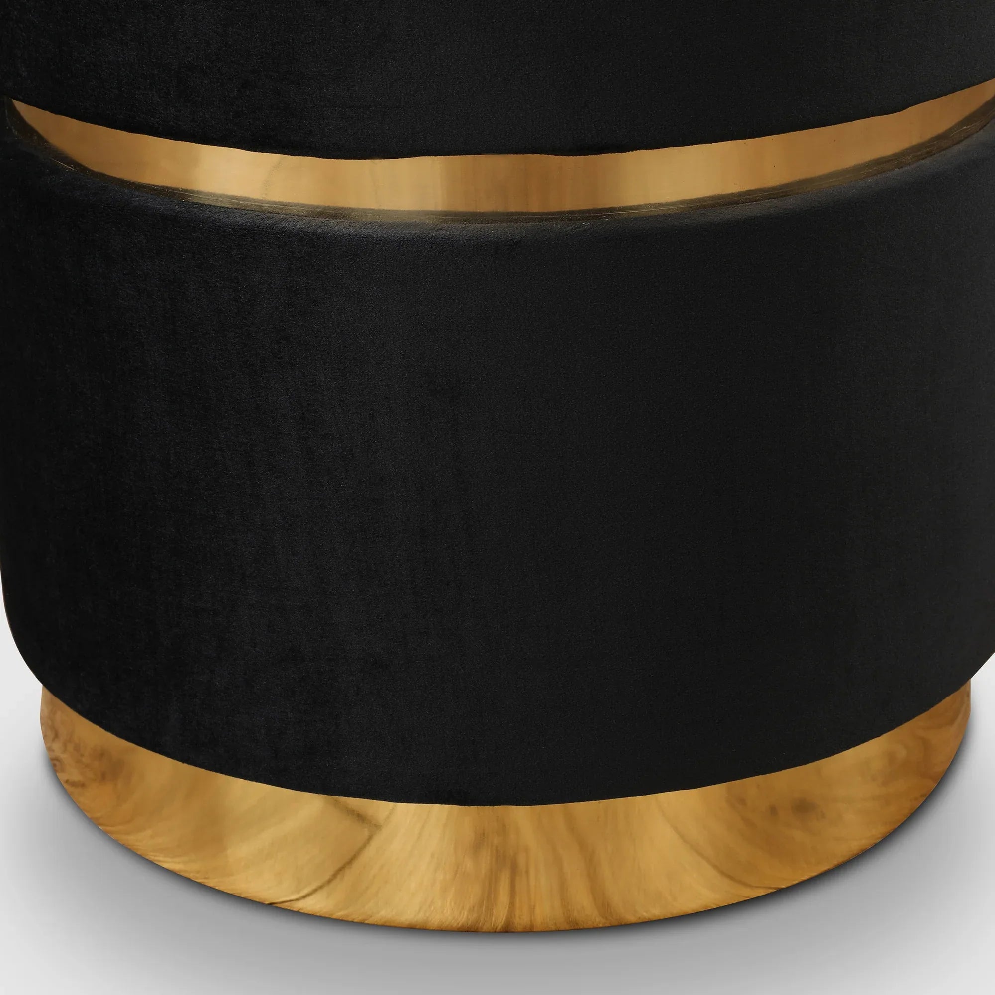 Marcus Fabric Ottomans in Black Colour - HomeTown