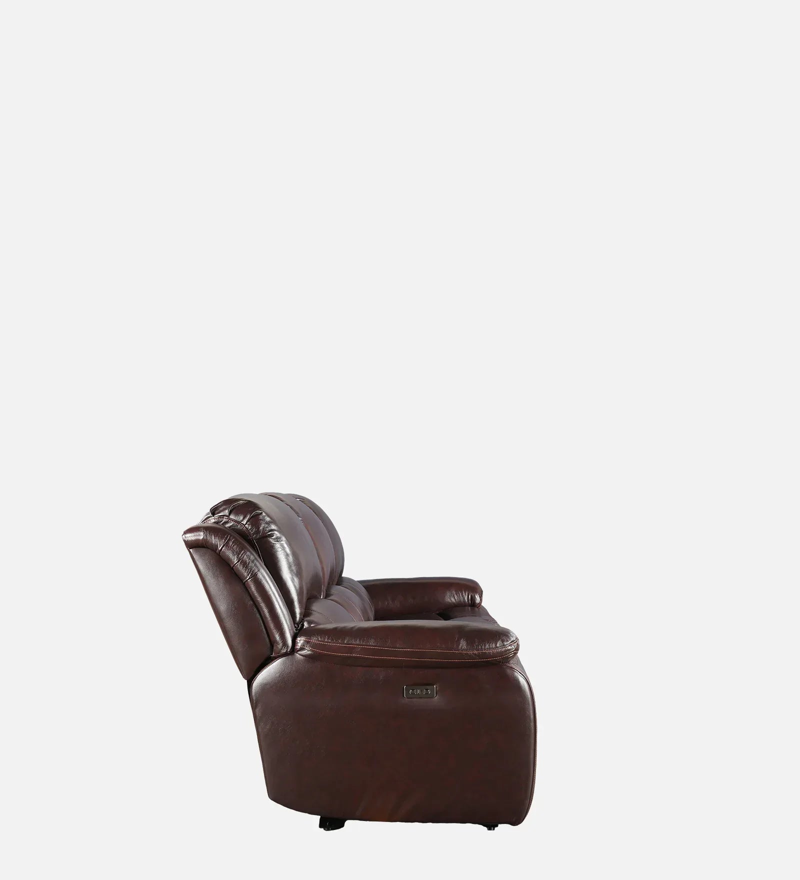Rhine Half Leather Electric Recliner In Brown Colour - HomeTown