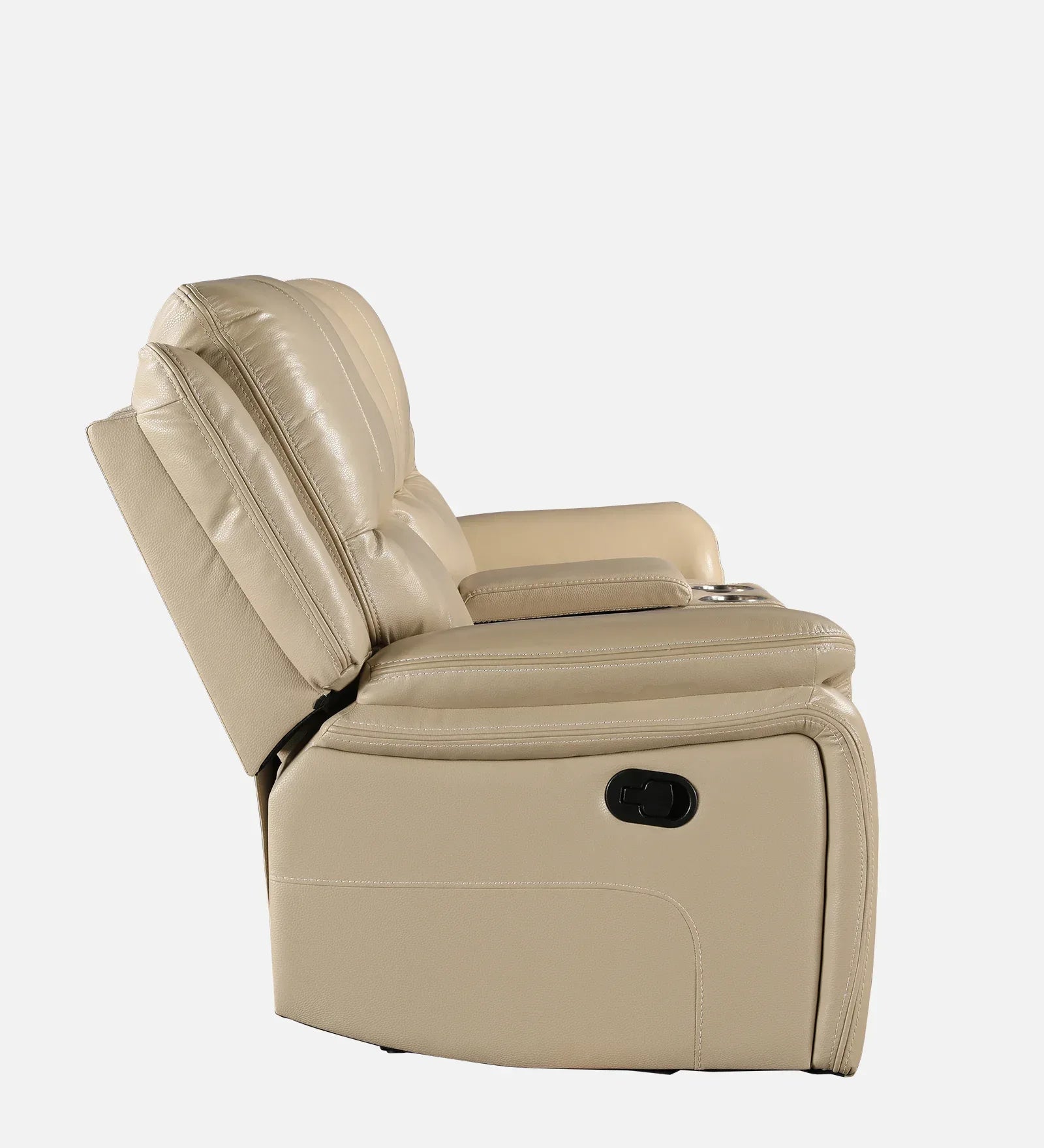 Murray Half Leather Recliner In Beige Colour - HomeTown
