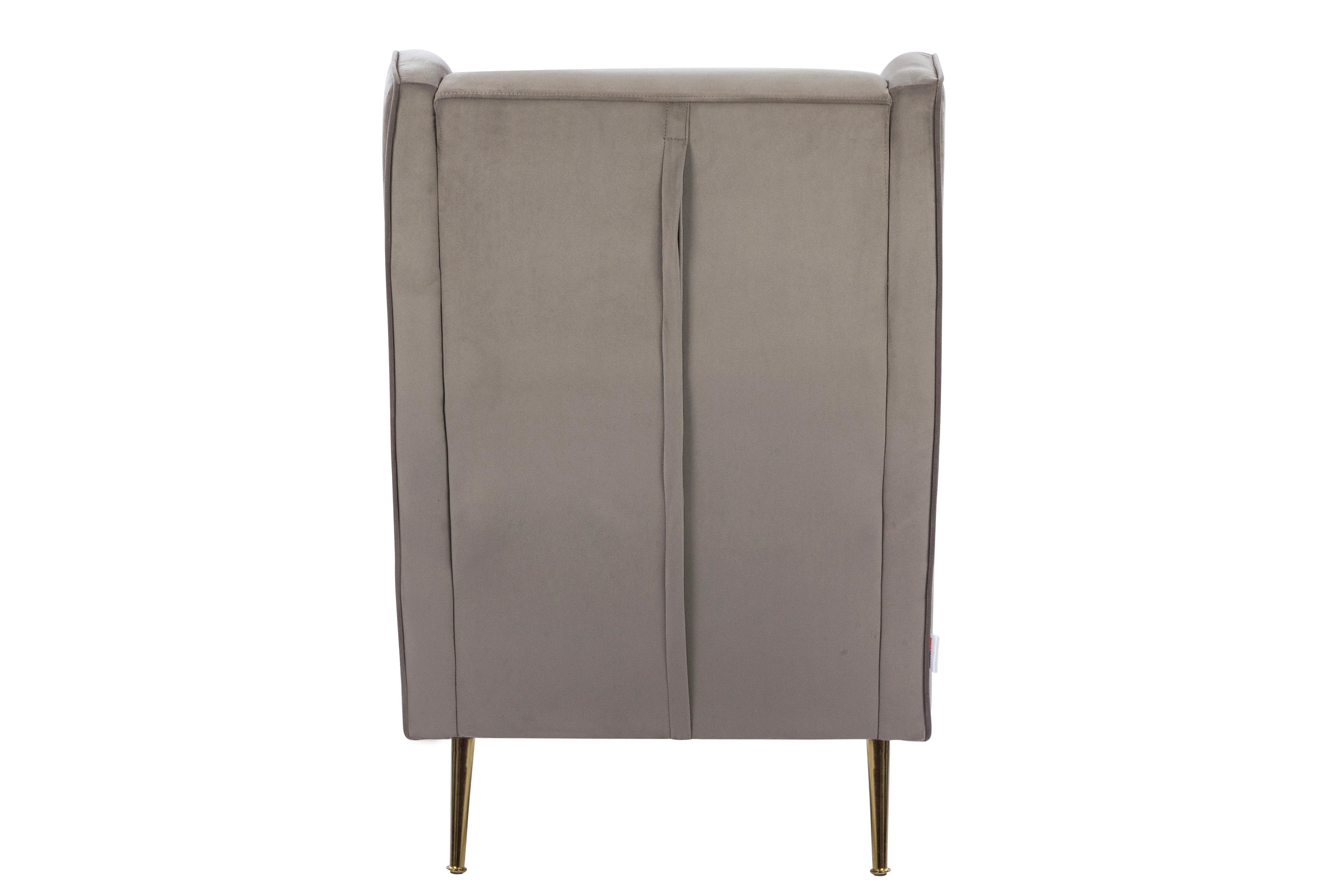 Charm Velvet Arm Chair in Dark Grey Colour - HomeTown