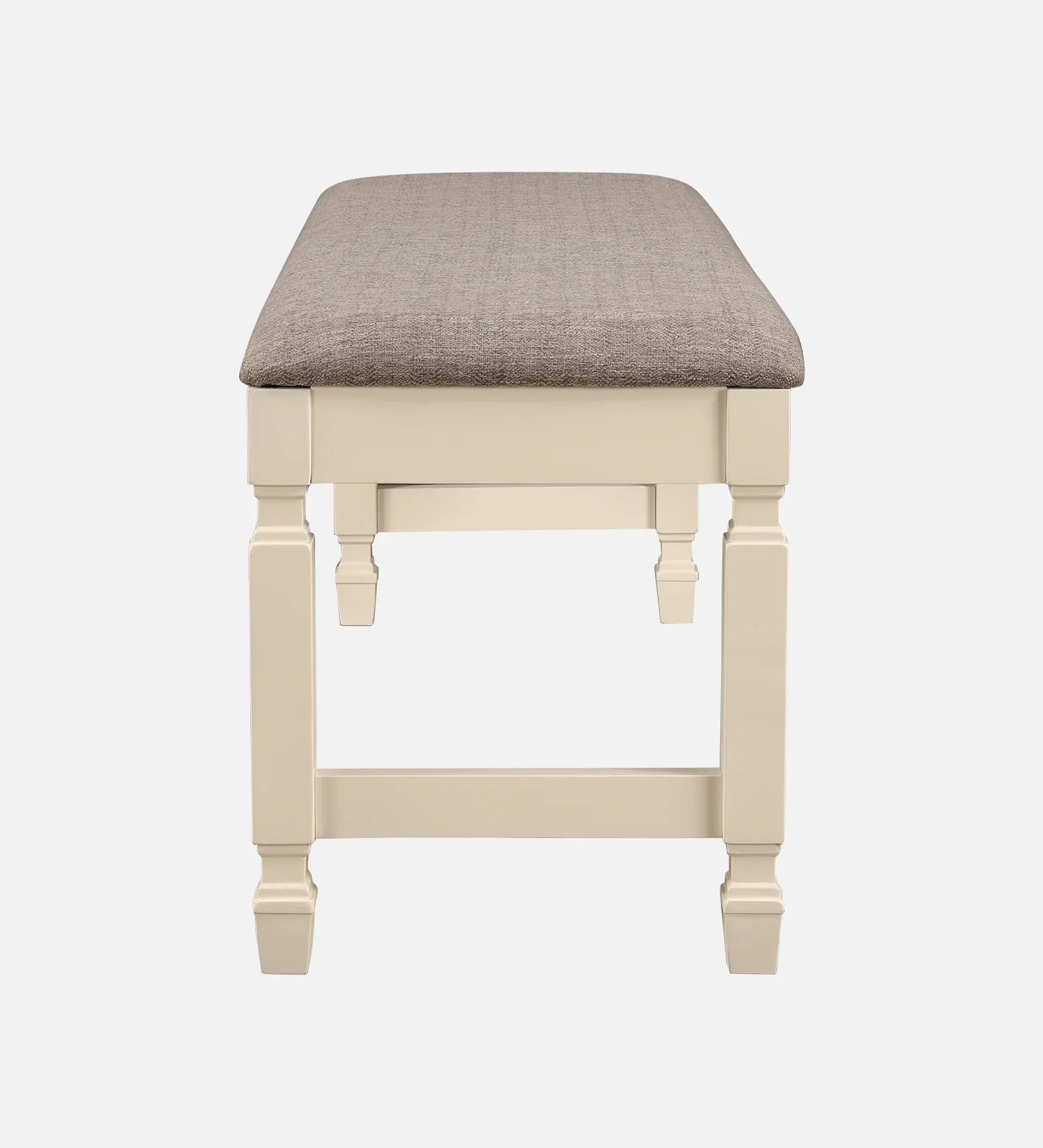 Wisp Rubber Wood Dining Bench in Antique White Colour - HomeTown