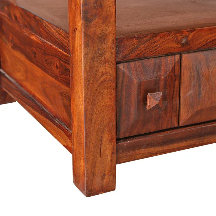 Woodrow Sheesham Wood(Rosewood) Center Table in Honey Colour - HomeTown