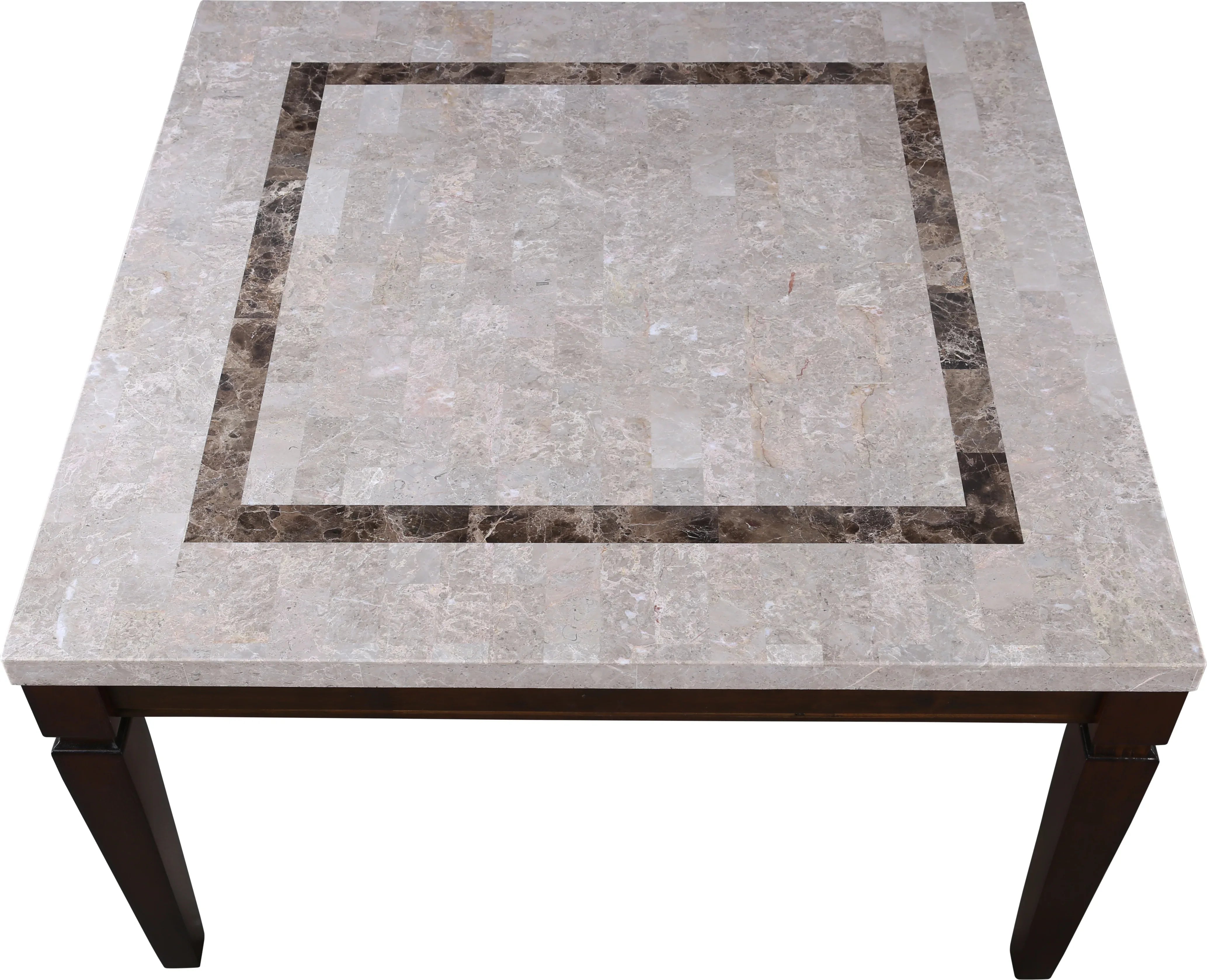 Bliss Marble Top 8 Seater Dining Table with Inlay in Beige Colour - HomeTown