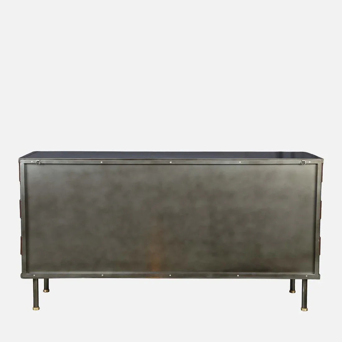 Theodore Metal Sideboard in Walnut Colour - HomeTown