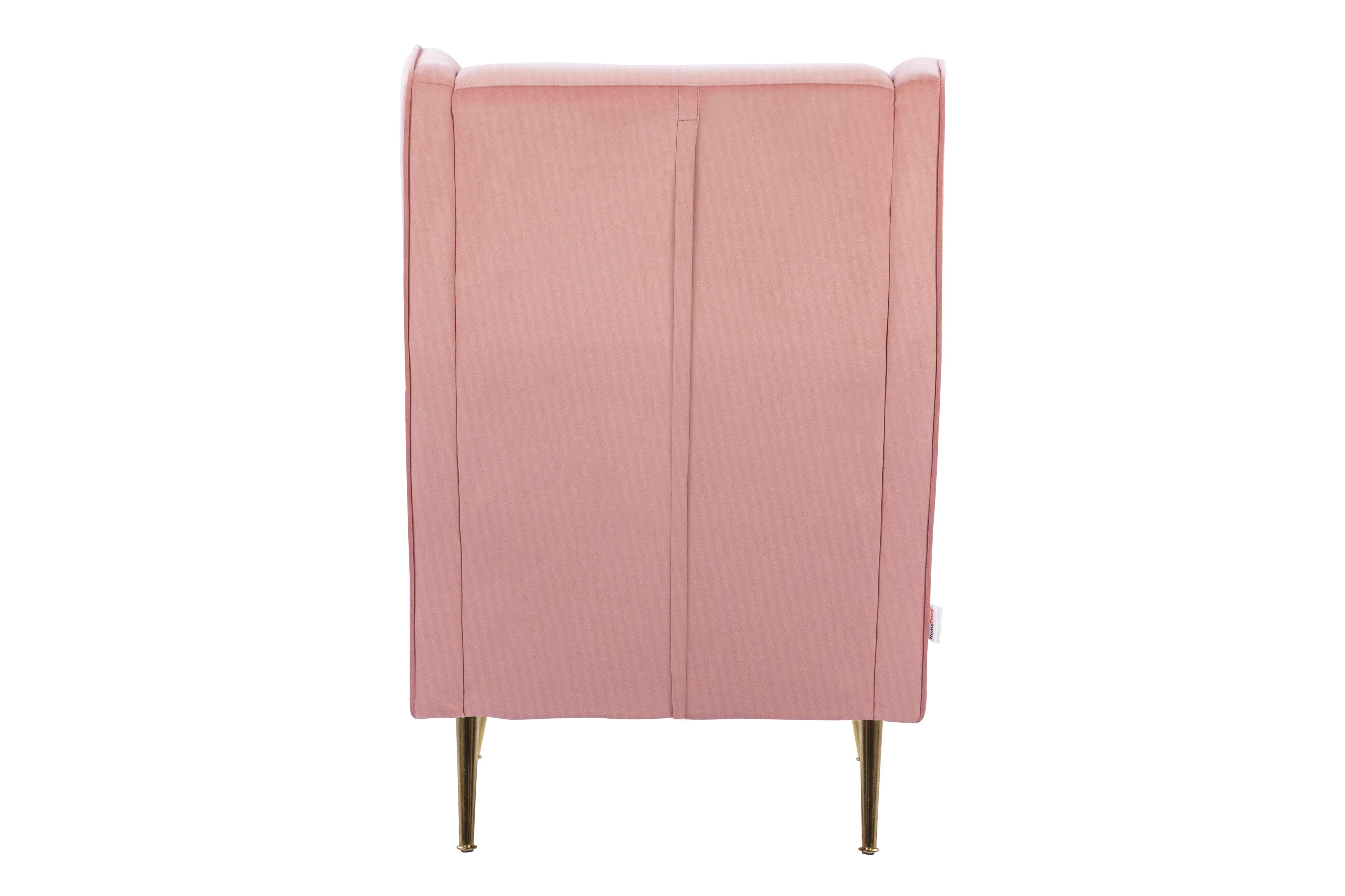 Charm Velvet Arm Chair in Blush Pink Colour - HomeTown