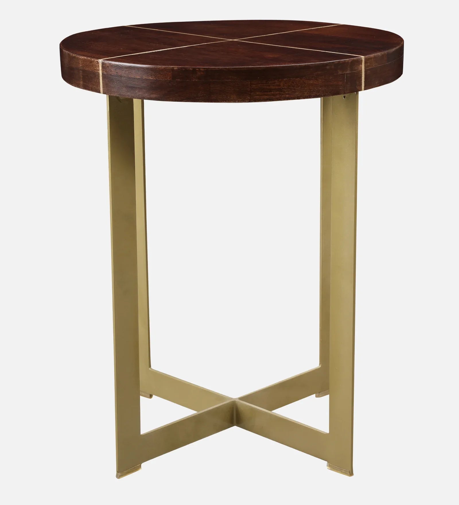 Augustin Solid Wood Side Table in Walnut Colour - HomeTown