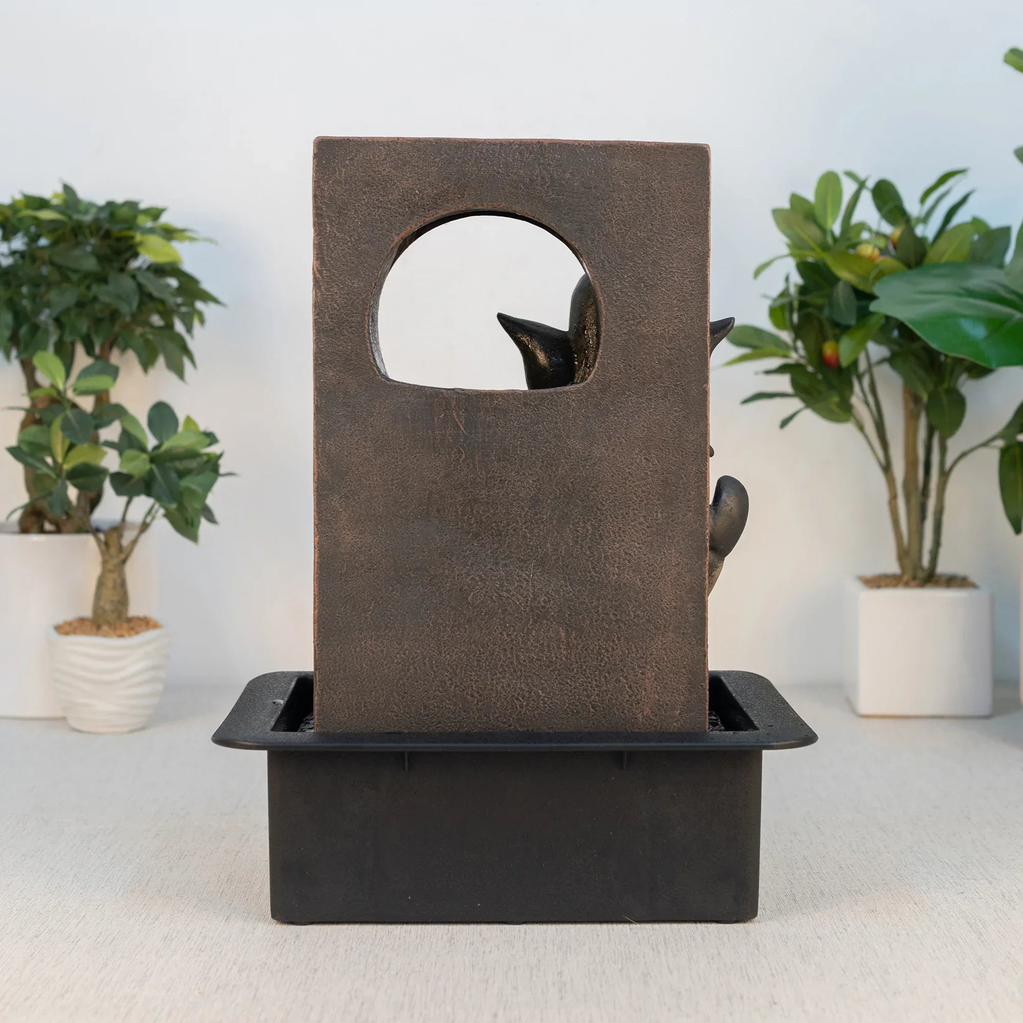 Impression Polyresin Modern Ganesha Water Fountain 30x40 Cm in Black & Gold Colour - HomeTown