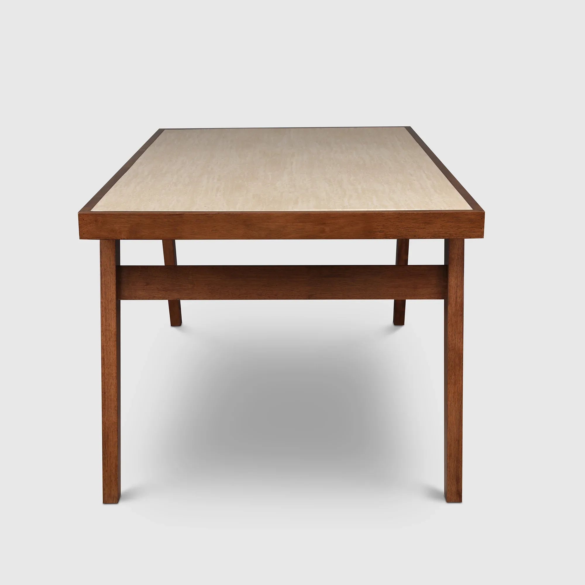 Jensen Marble Finish Six Seater Dining Table in Walnut Colour - HomeTown