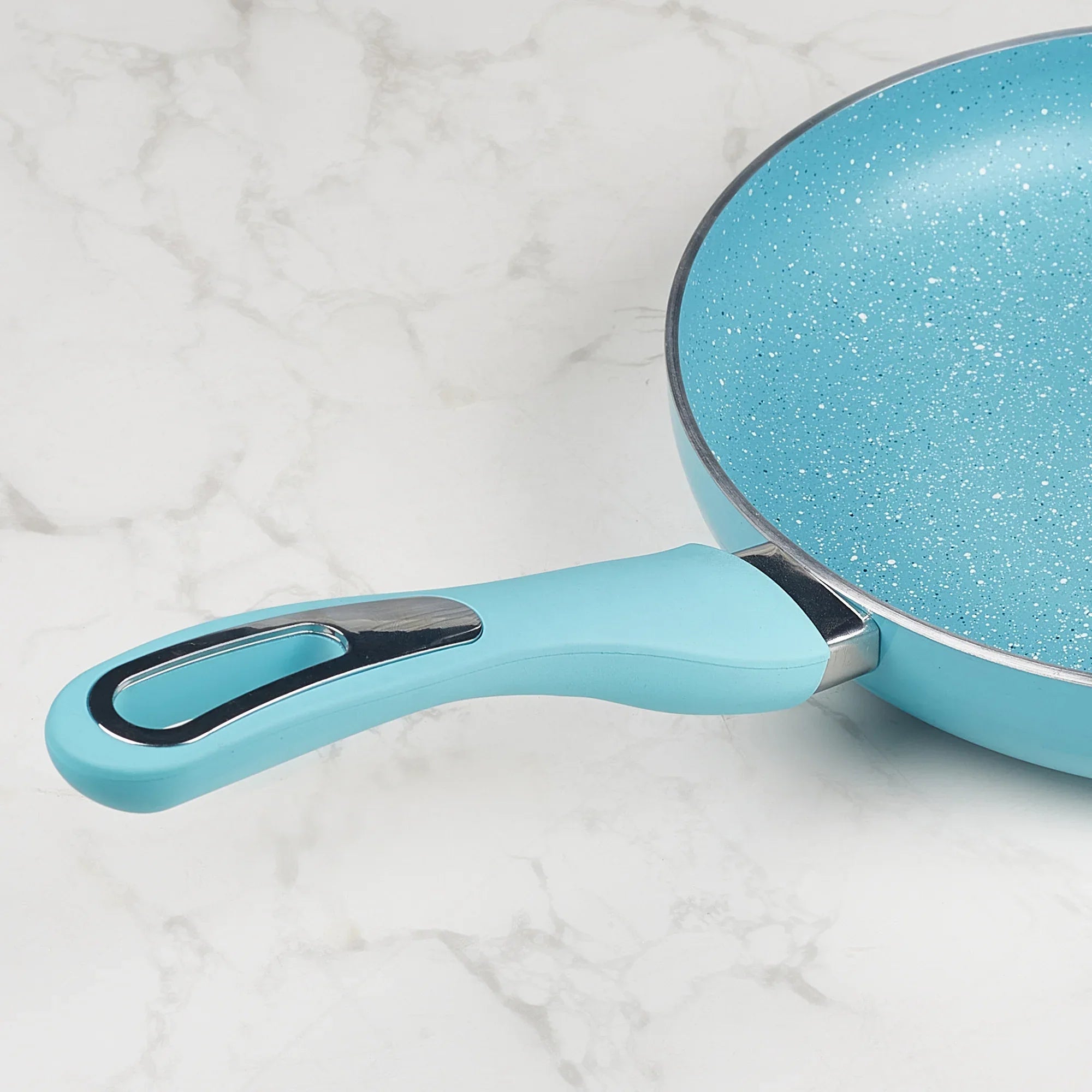 MasterCook+ 100% Virgin Aluminium Non-Stick Fry Pan 24cm in Teal Colour - HomeTown