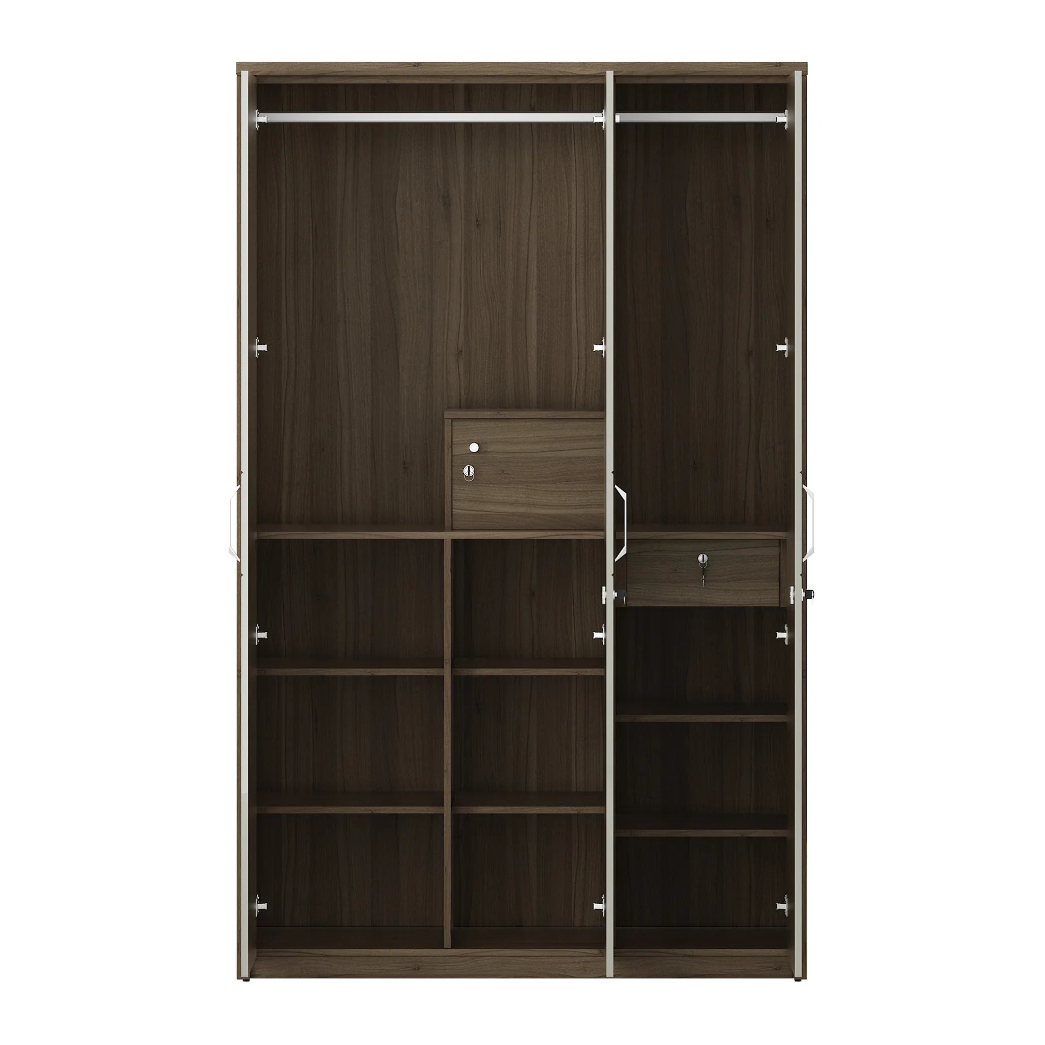 Cascade Three Door Wardrobe in Lyon walnut Colour - HomeTown