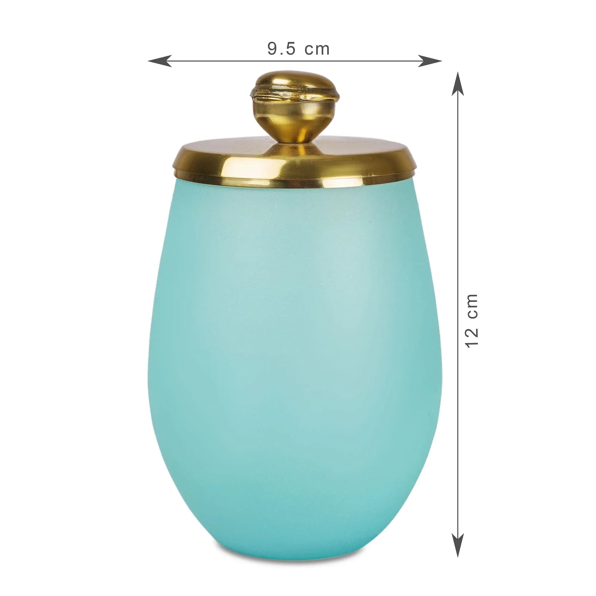 Emilia Glass Frosted Colored Tumbler in Turq Colour - HomeTown