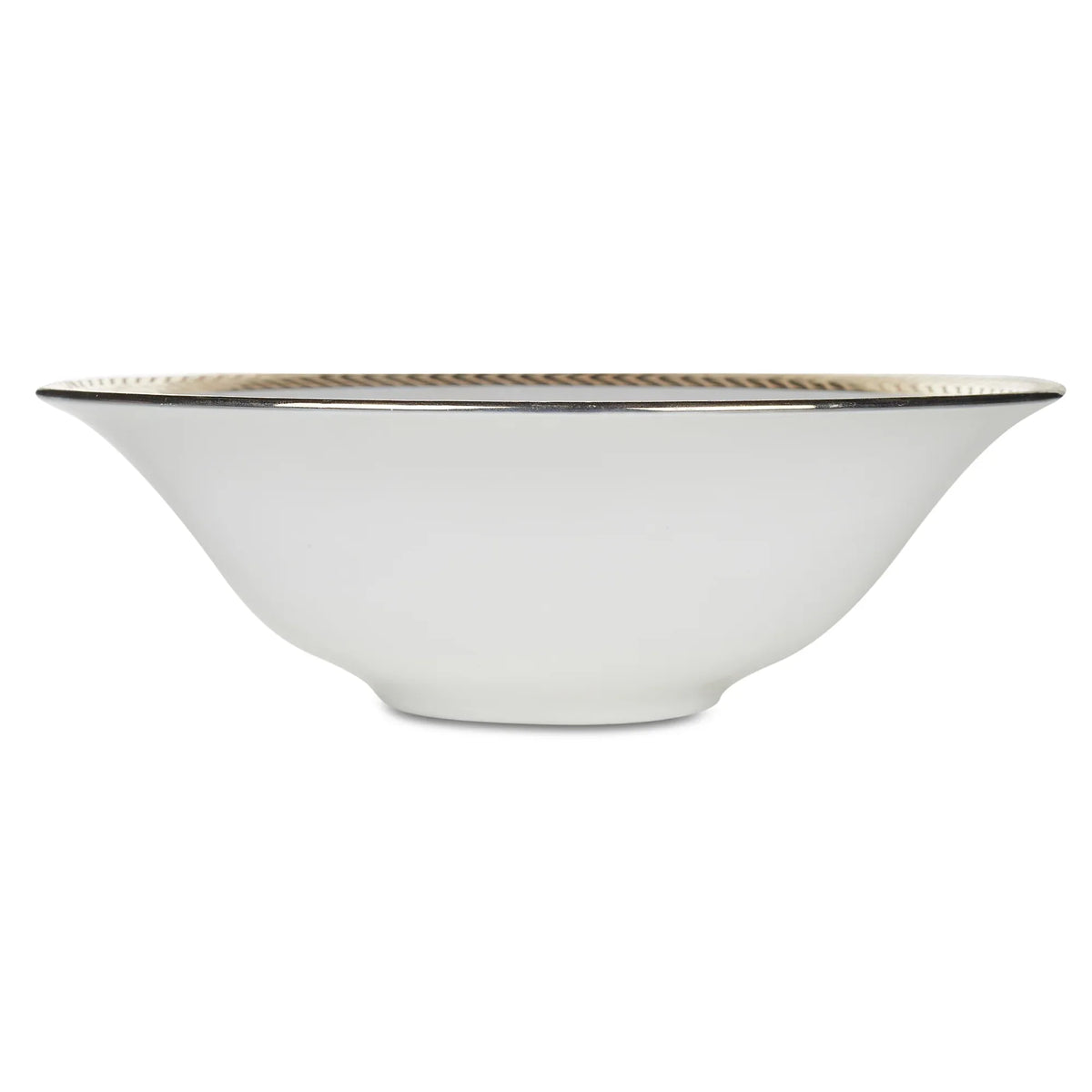 Amour Real Gold-Plated Bone China Diana Serving Bowl in Grey & White Colour - HomeTown