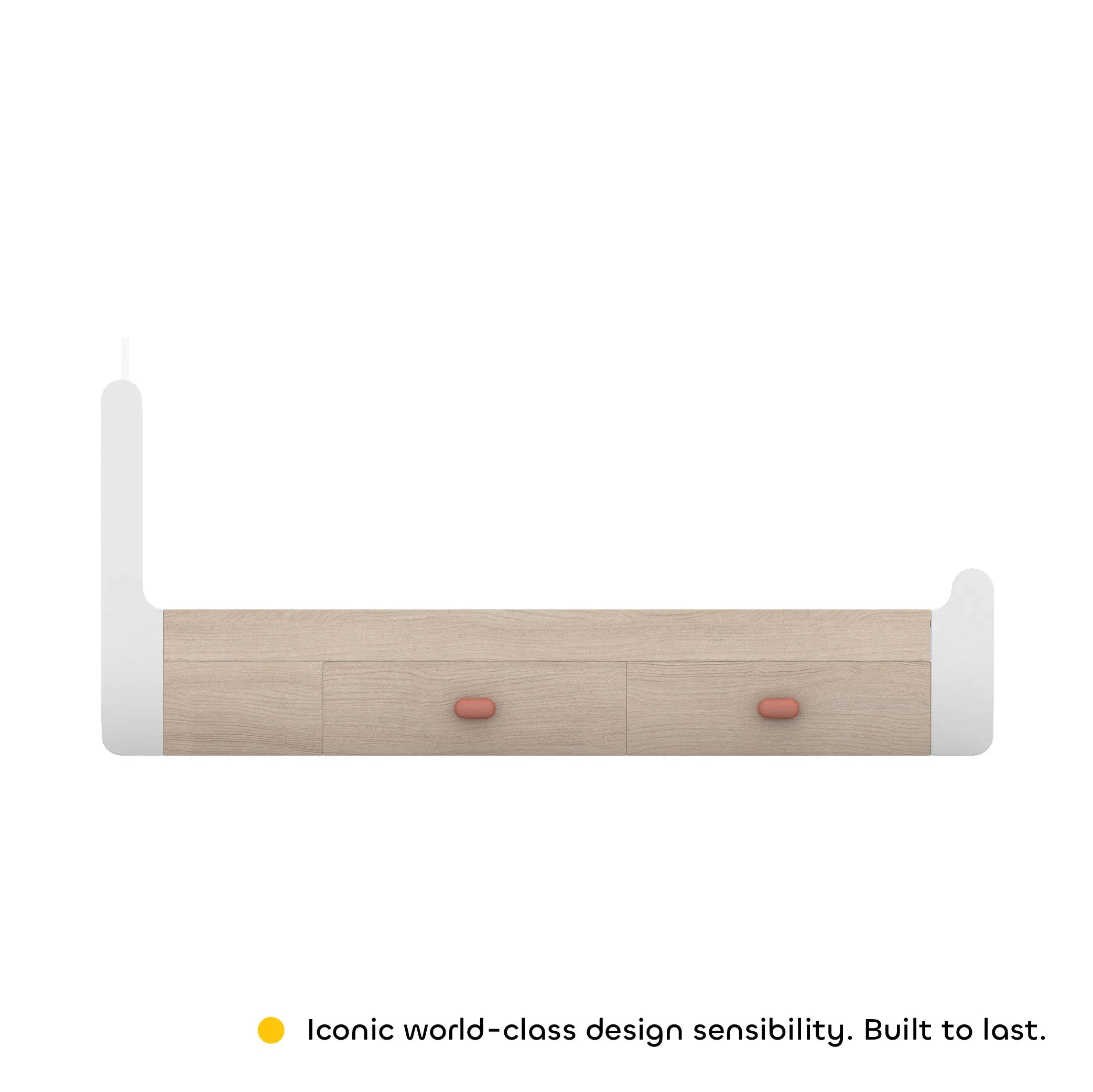 Secret Den Queen Size Bed with Storage in Pearly White Colour - HomeTown