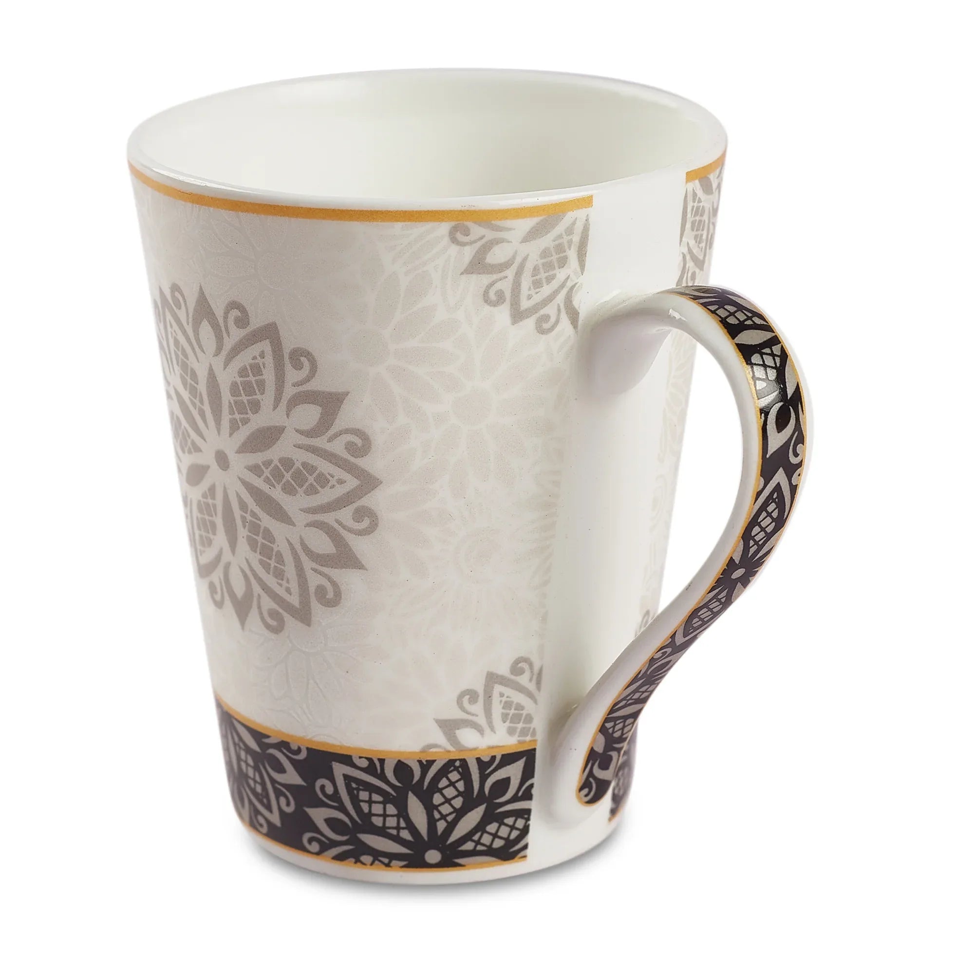 Sapphire Bone China Coffee Mug Set of 4 in Grey Colour - HomeTown