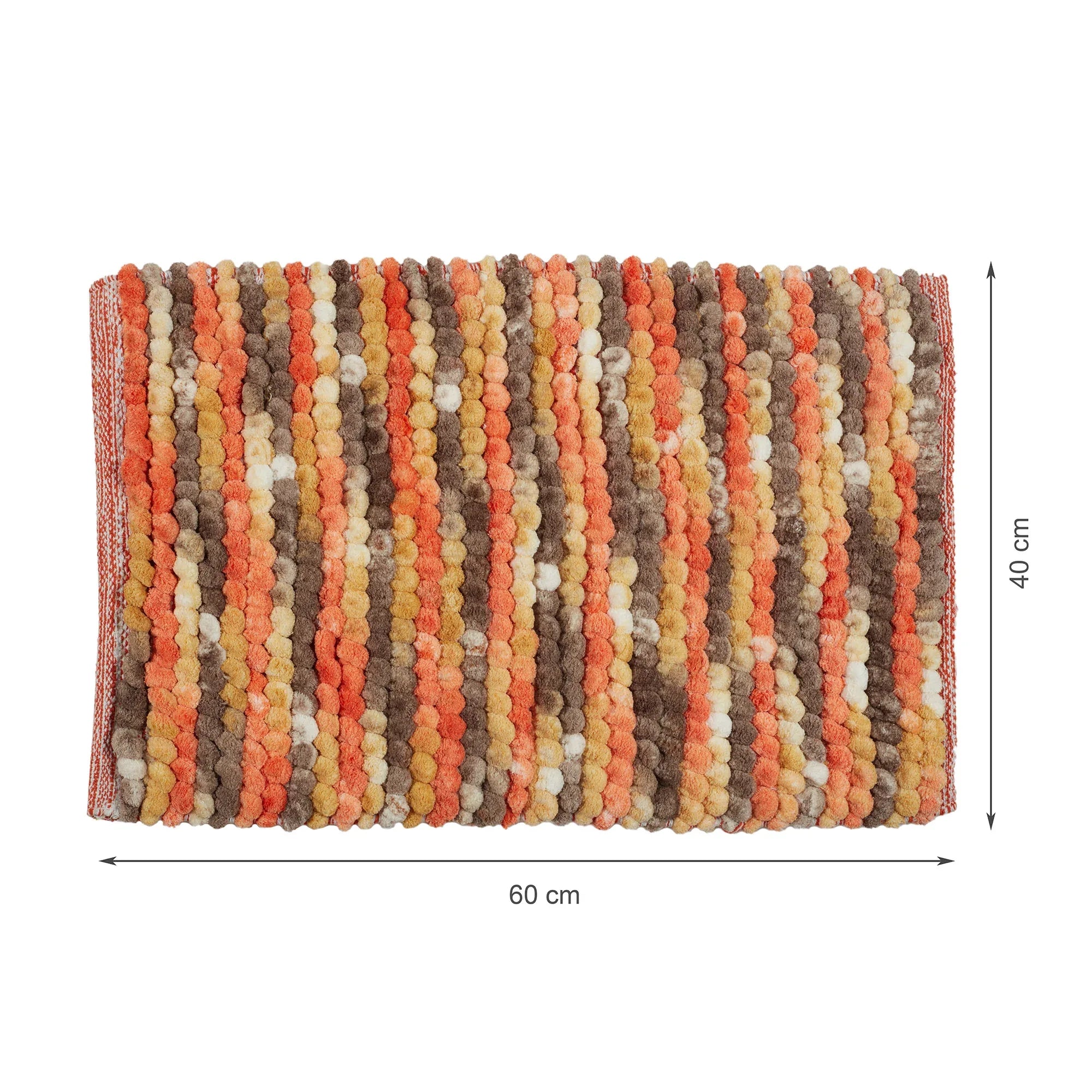 Emilia Micro Chenille Multipurpose Loop Bath Mat 40x60 Cm in Rust Mustard Colour - HomeTown