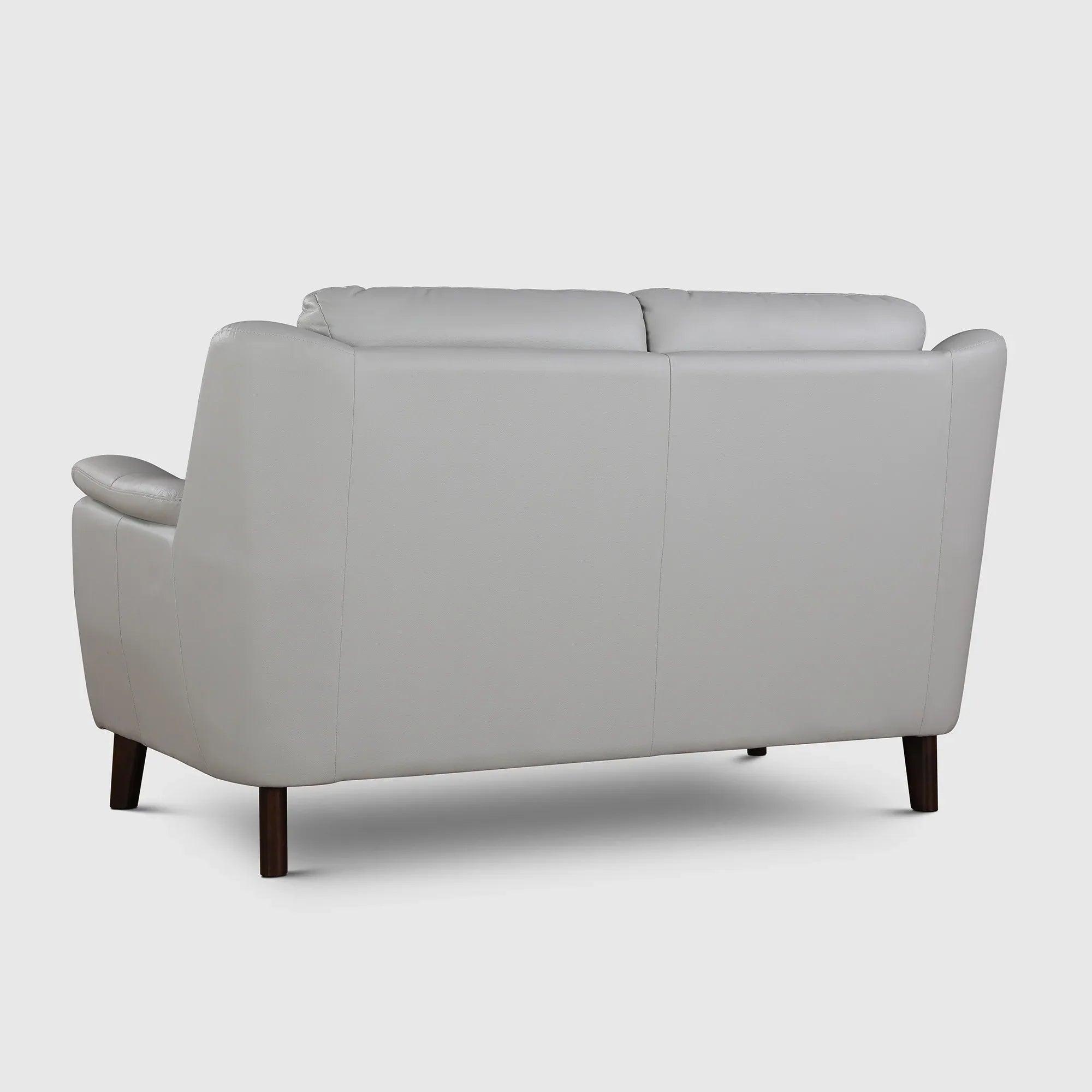 Alexa Half Leather Two Seater Sofa in Light Grey Colour - HomeTown