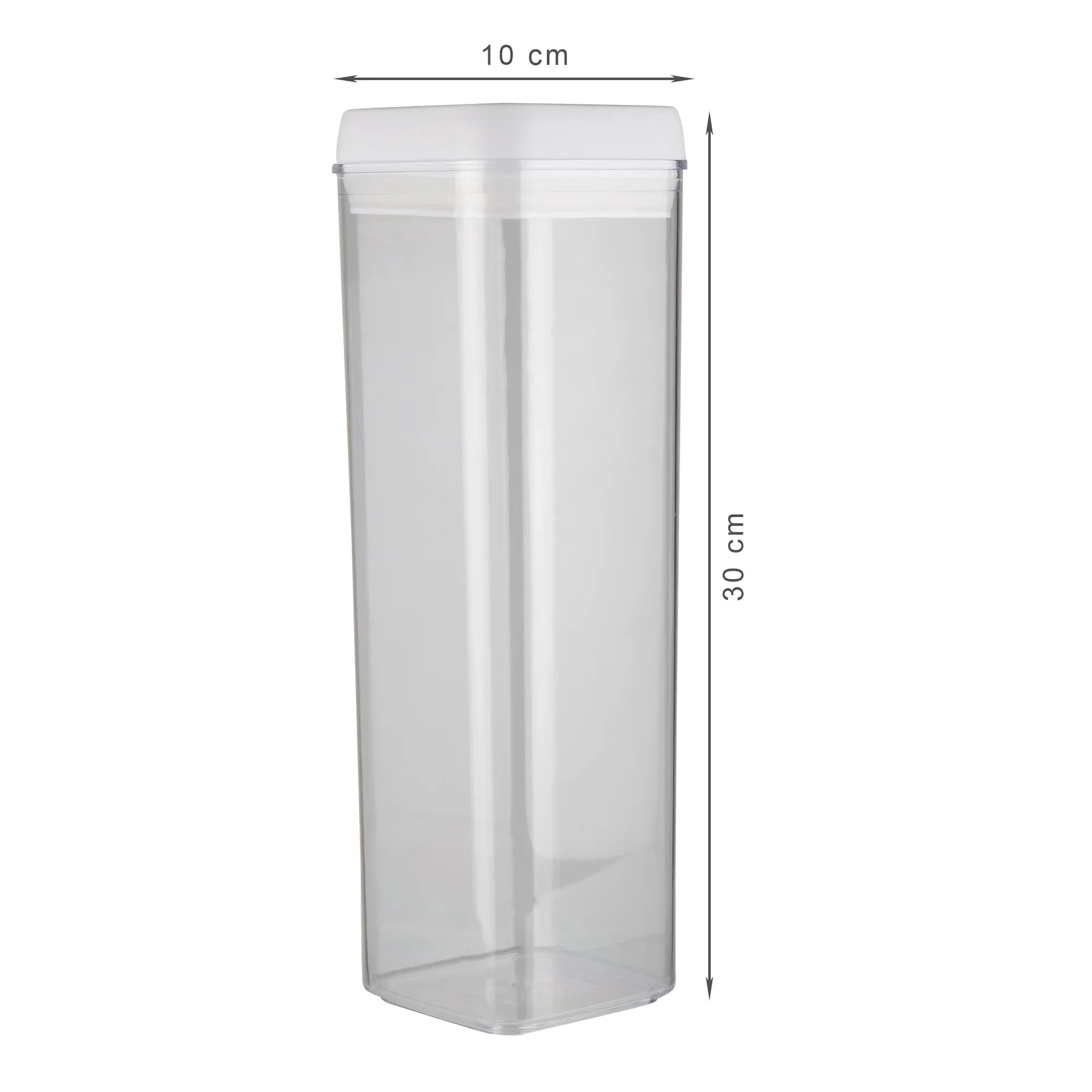 Robusto BPA Free Easy Lock Square Container 1900ml in Transparent & White Colour - HomeTown