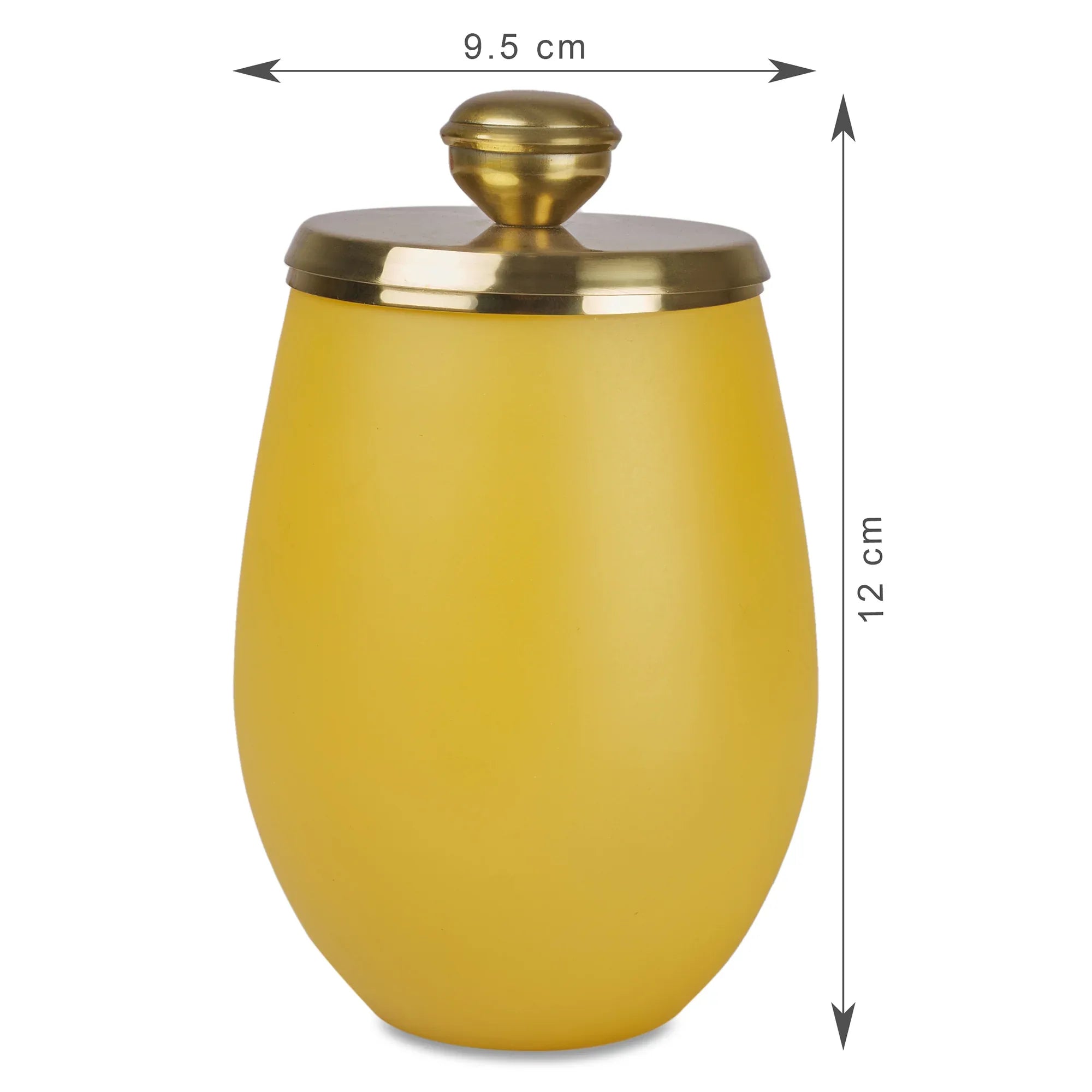 Emilia Glass Frosted Colored Tumbler in Yellow Colour - HomeTown