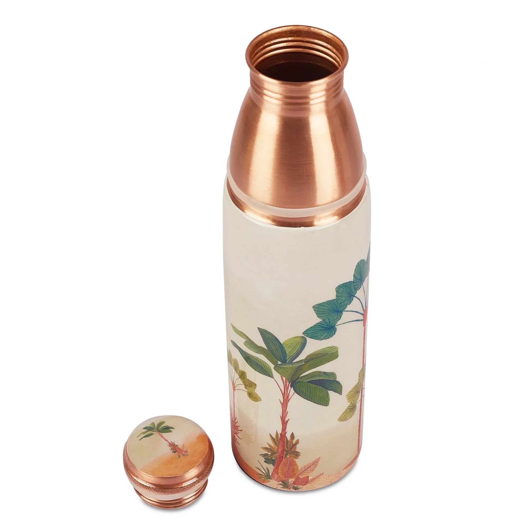 Oasis Copper Copper Bottle (1 Liter) & Tumbler (300ml) Set of 3 in Multi Colour - HomeTown