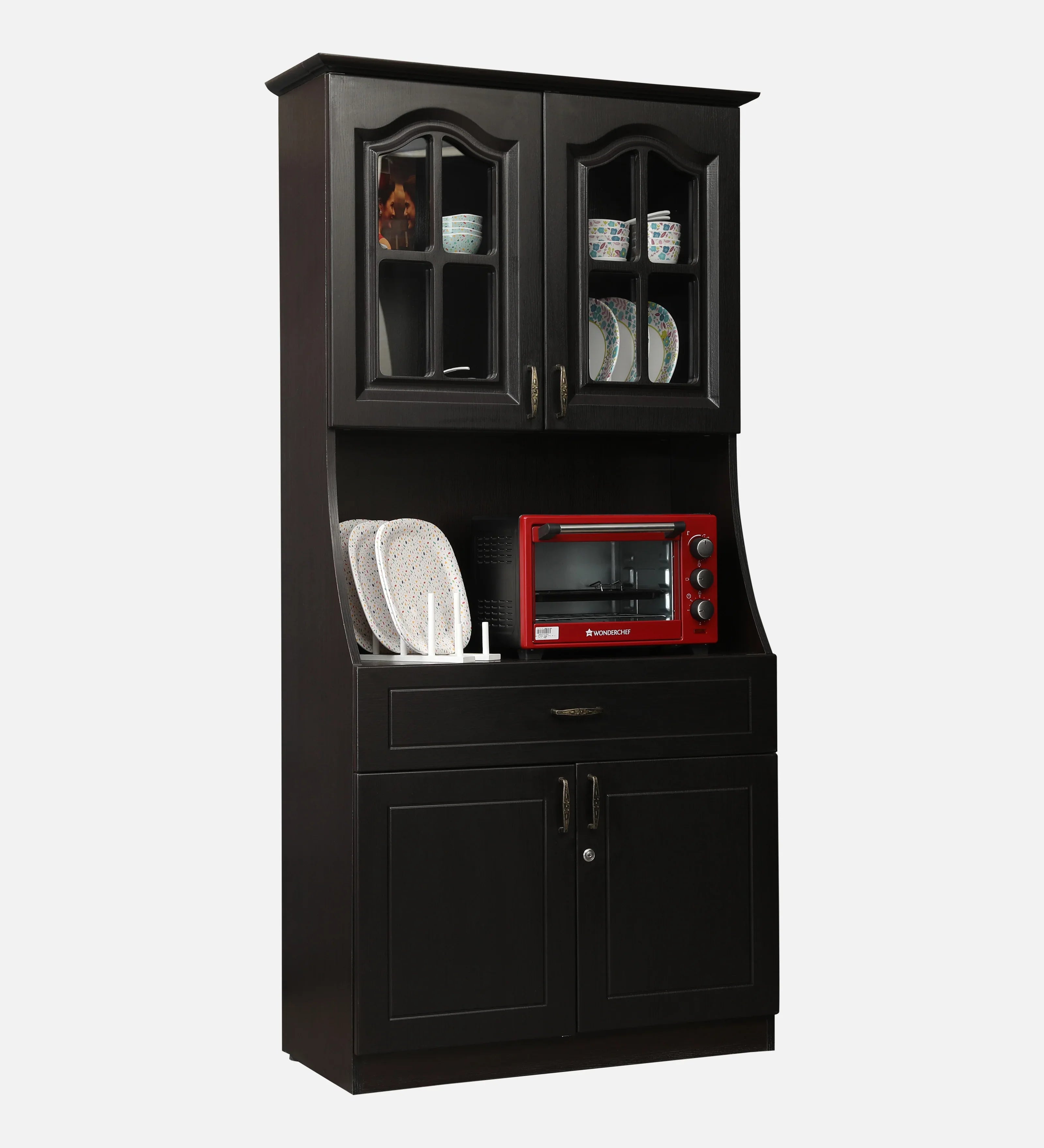 Mandarin Crockery Unit in Wenge Colour - HomeTown