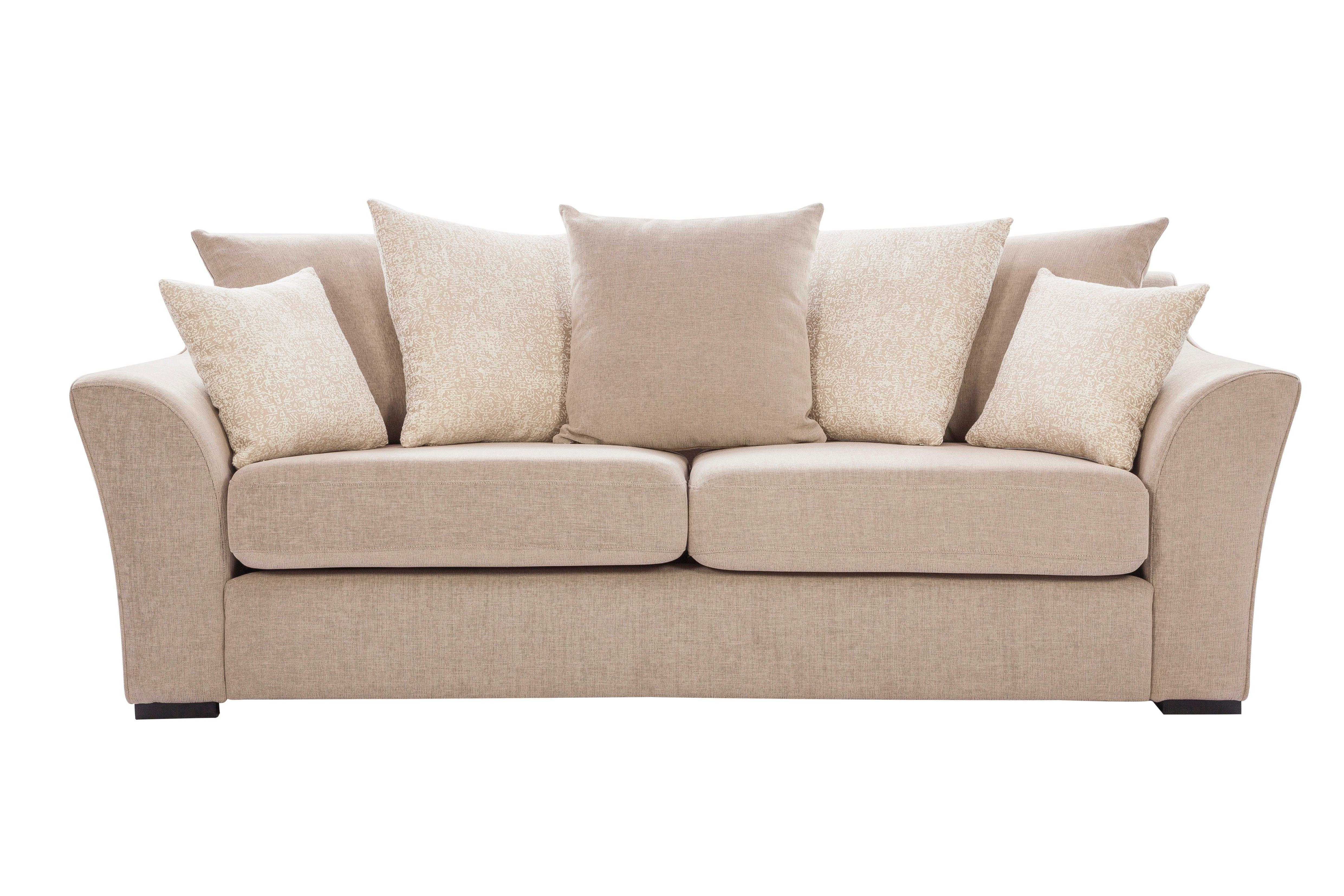 Perth Fabric Three + Two Seater Sofa in Beige Colour - HomeTown