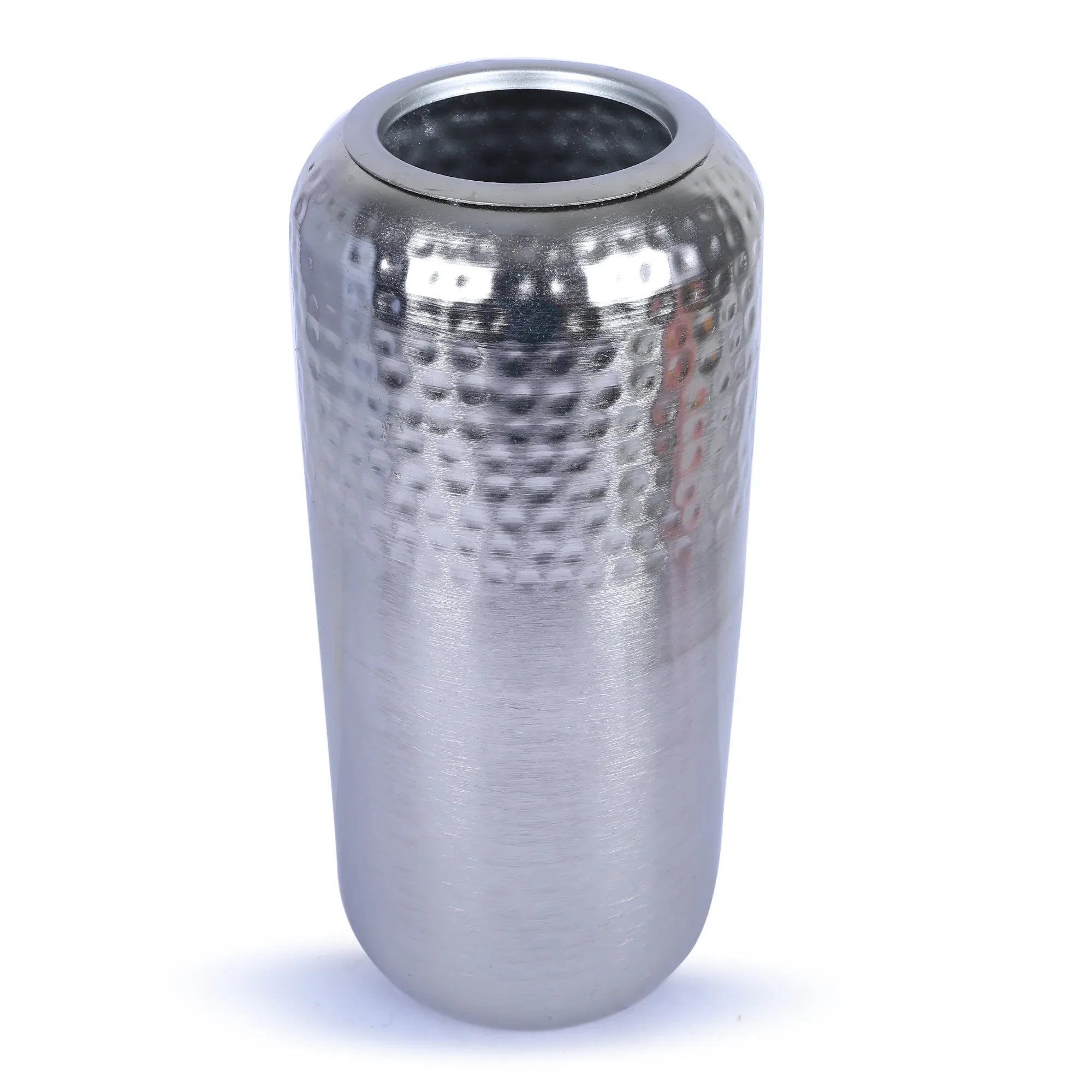 Shiraz Metal Hammered Vases in Silver Colour